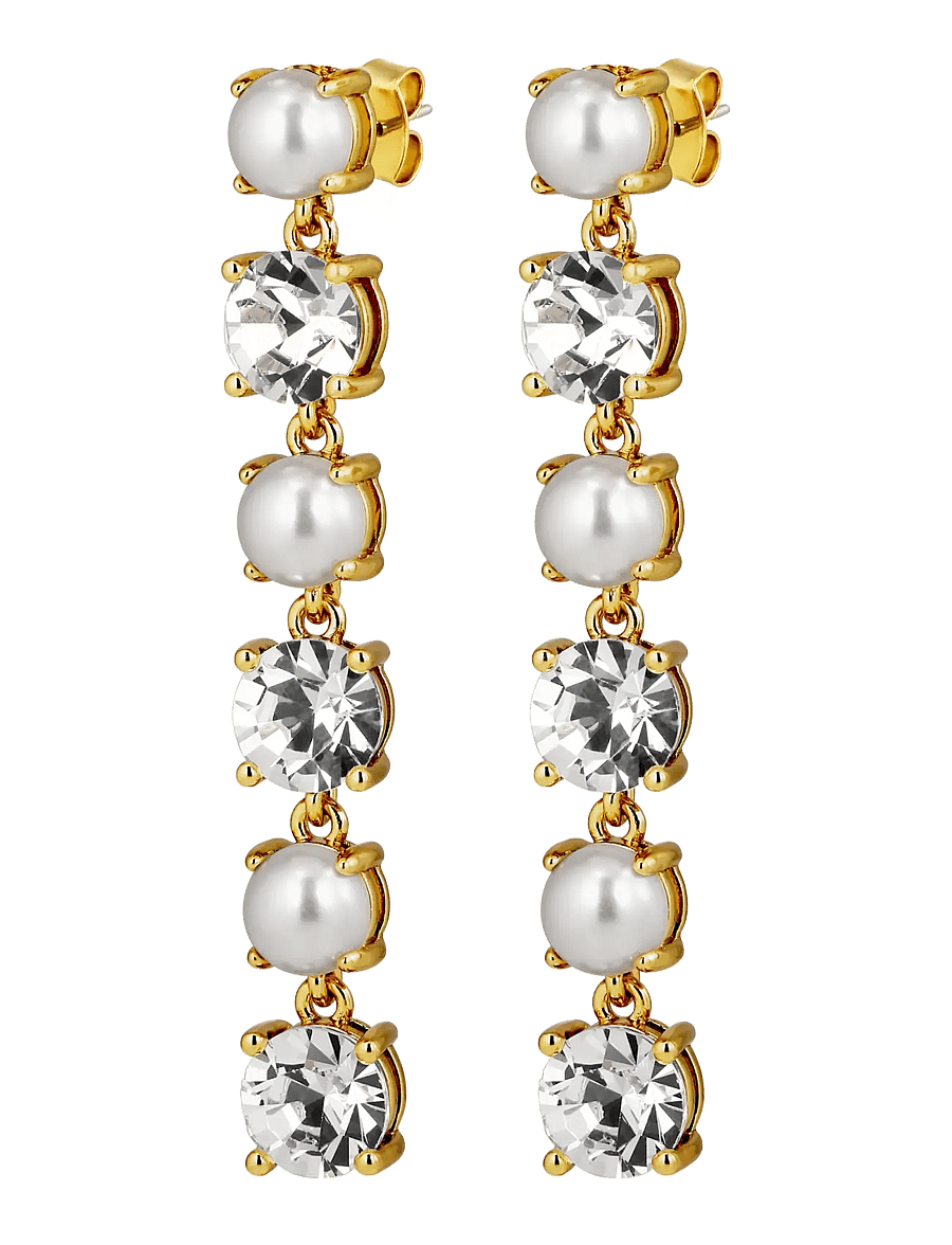 Dyrberg/Kern - ECHO SG CRYSTAL_WHITE PEARL - perleøreringe - white - 1