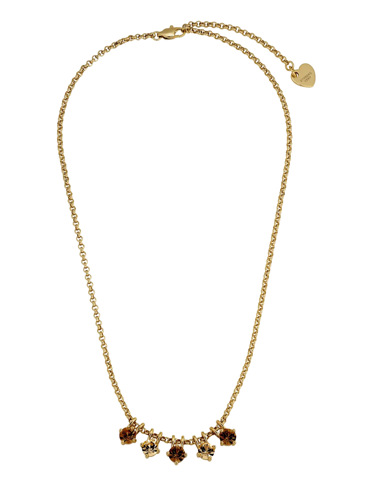 Dyrberg/Kern - PHILA SG BROWN MIX - chain necklaces - brown - 2