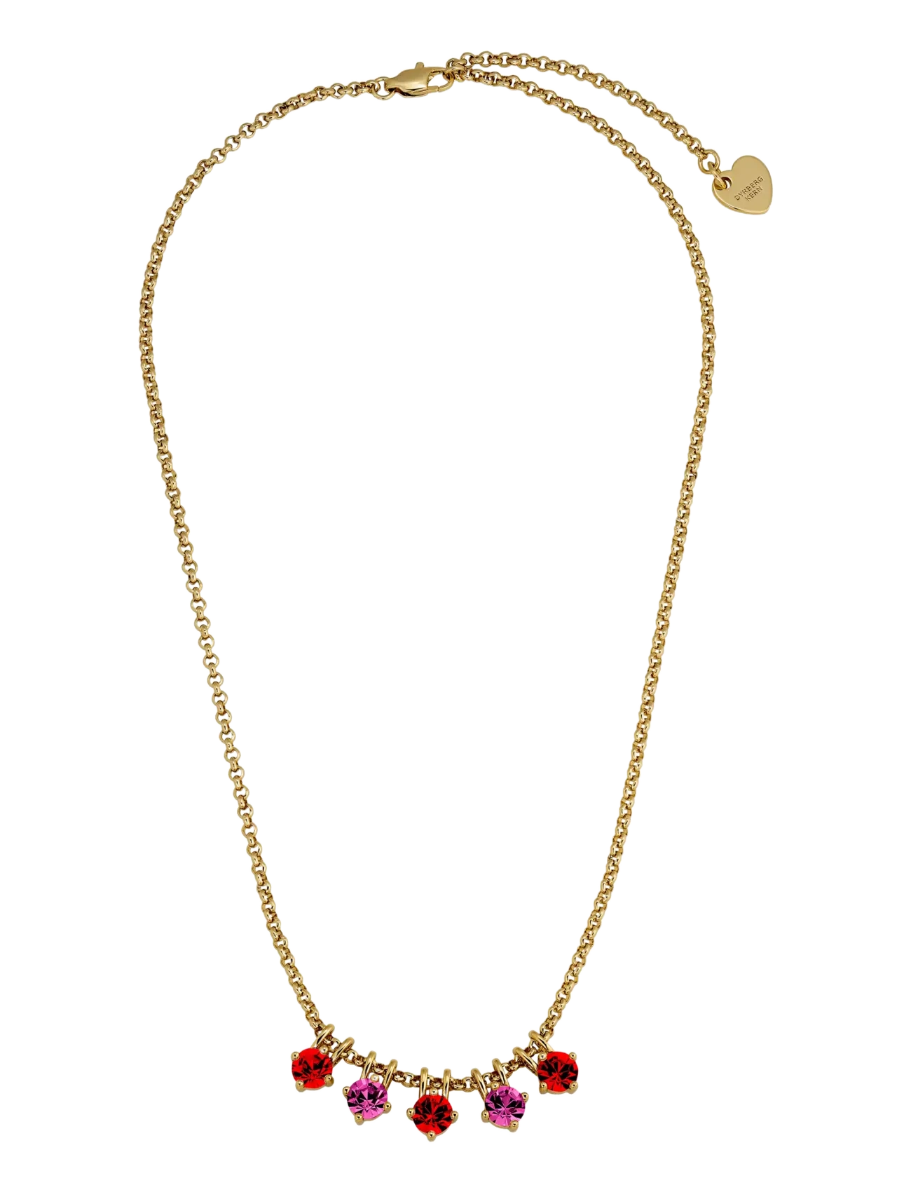 Dyrberg/Kern - PHILA SG RED MIX - chain necklaces - red - 2