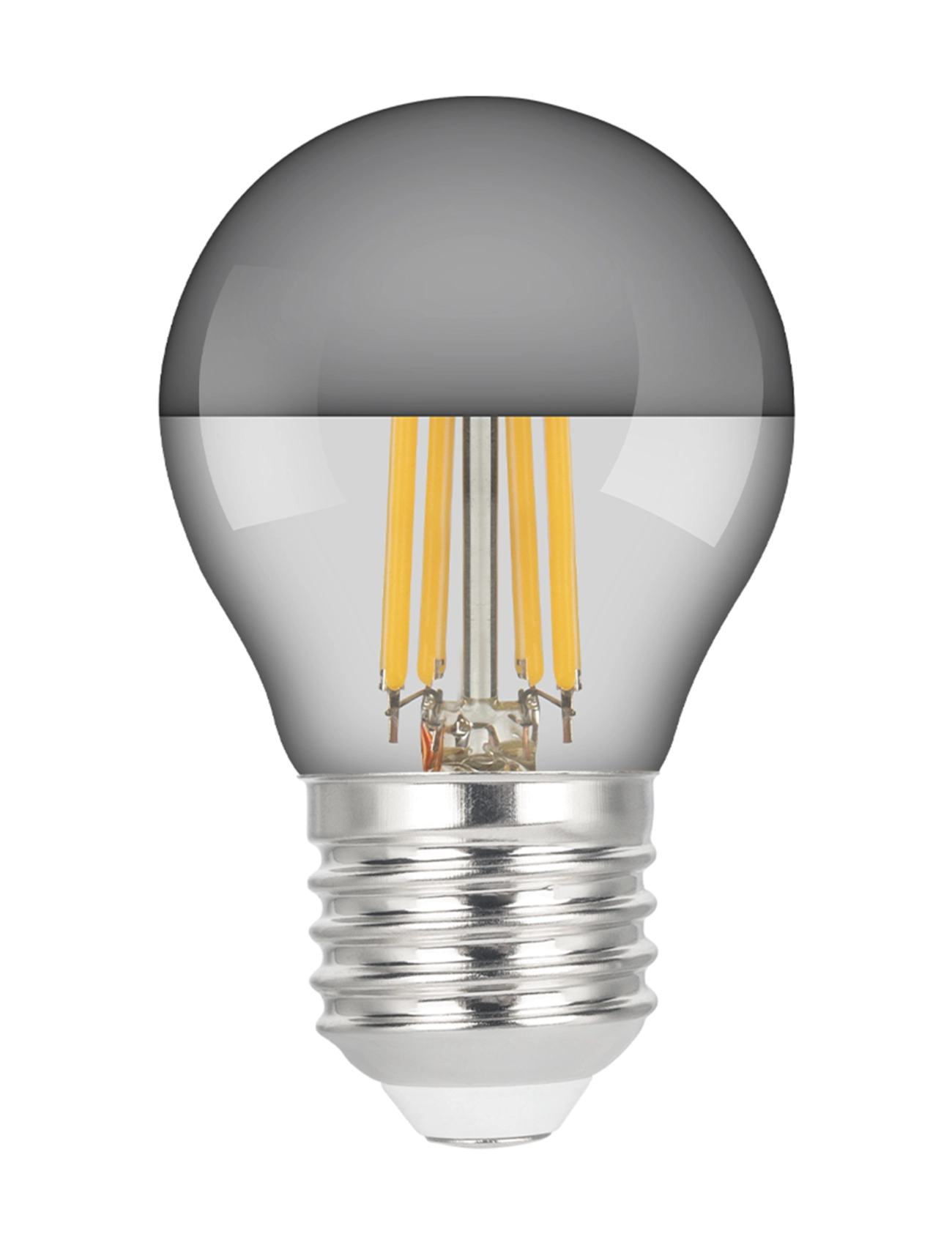 e3light e3 LED Proxima G45 E27 927 470lm CRI95 topmirror ch Dim - Lighting bulbs - SILVER / silver