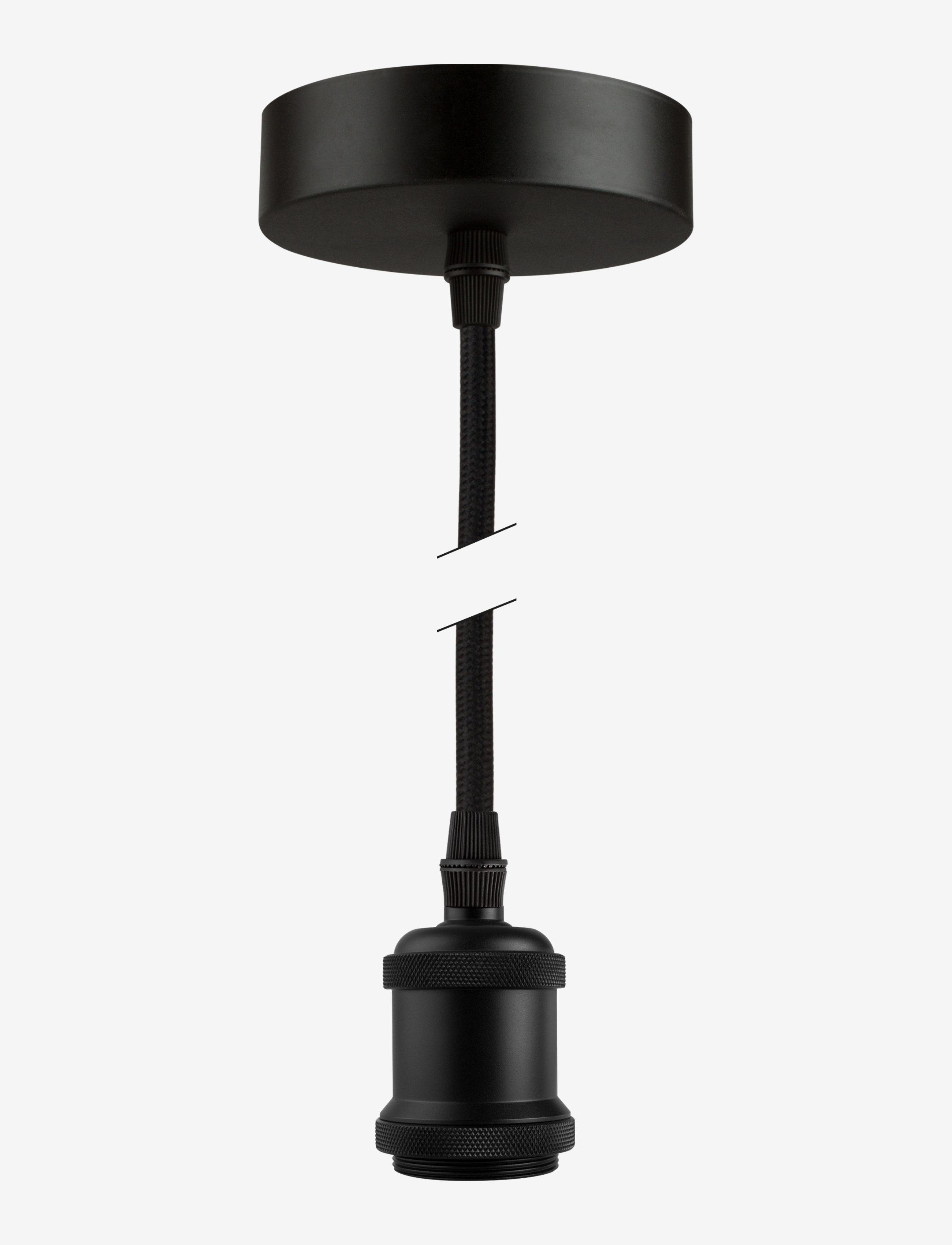 e3light E3 Lamp Vintage E27 Pendant, Ø10X6.0 cm, Ceiling Lamps, Schwarz - Pendant Homeware