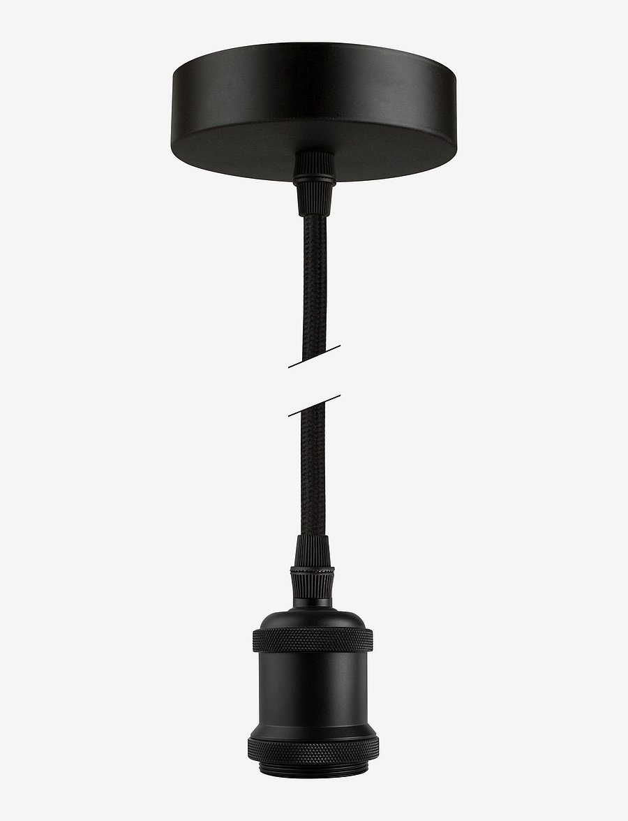e3light - e3 Lamp Vintage E27 Pendant - rippvalgustid - mat black - 0