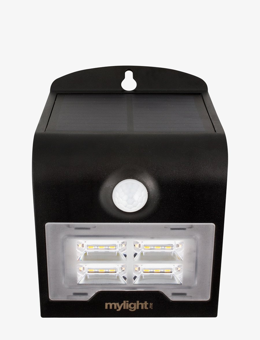 e3light - MYLIGHT.ME Wall Light 02 LED Solar Sensor Lamp IP65 - außenwandleuchten - clear - 0