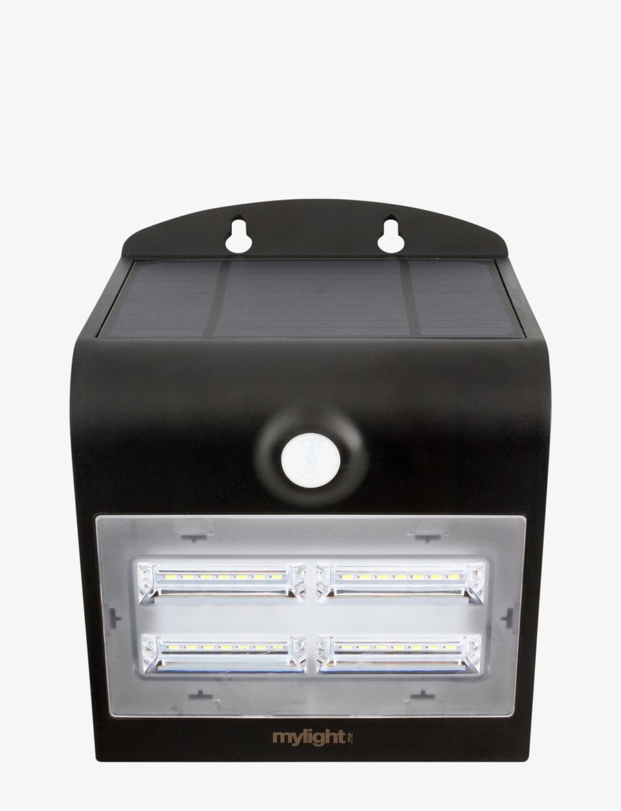 e3light - MYLIGHT.ME Wall Light 03 LED Solar Sensor Lamp IP65 - außenwandleuchten - clear - 0