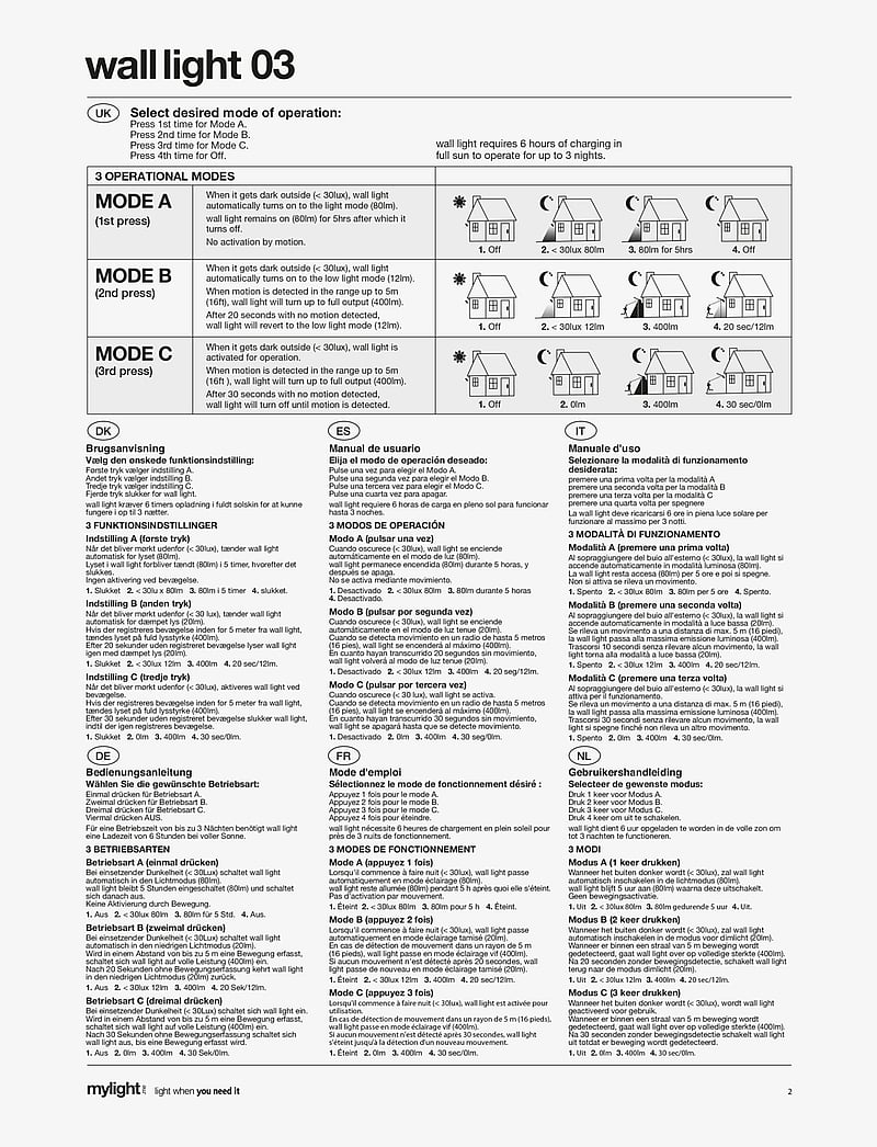 e3light - MYLIGHT.ME Wall Light 03 LED Solar Sensor Lamp IP65 - geschenke unter chf 50 - clear - 2