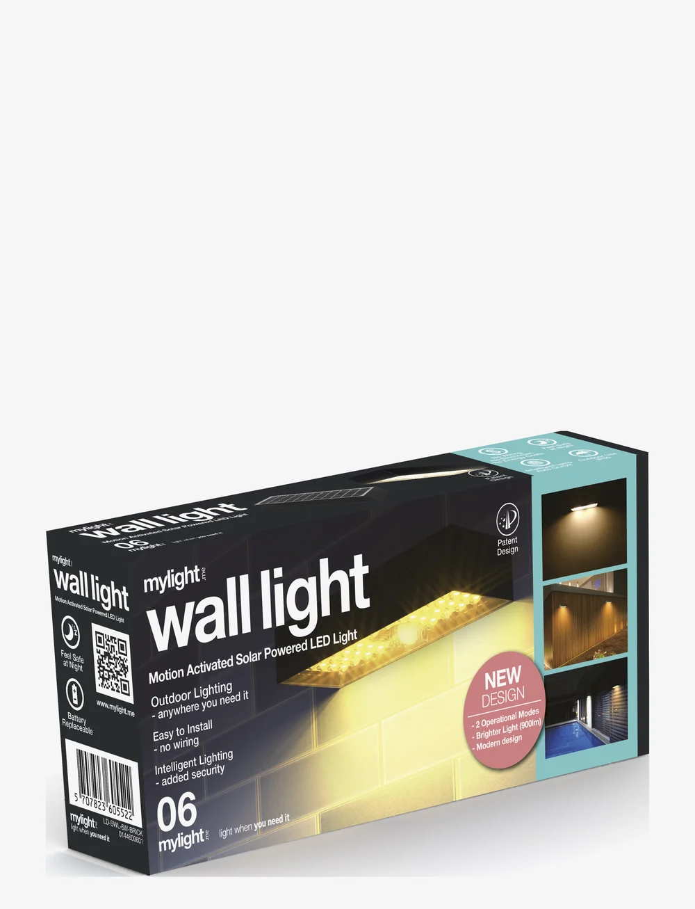 e3light - MYLIGHT.ME Wall Light 06 LED Solar Sensor Lamp IP65 - välisseinavalgustid - clear - 2