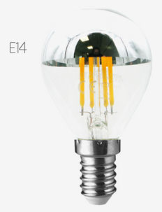 LAES LED Filament P45 E14 827 320lm Krom Topspejl, e3light