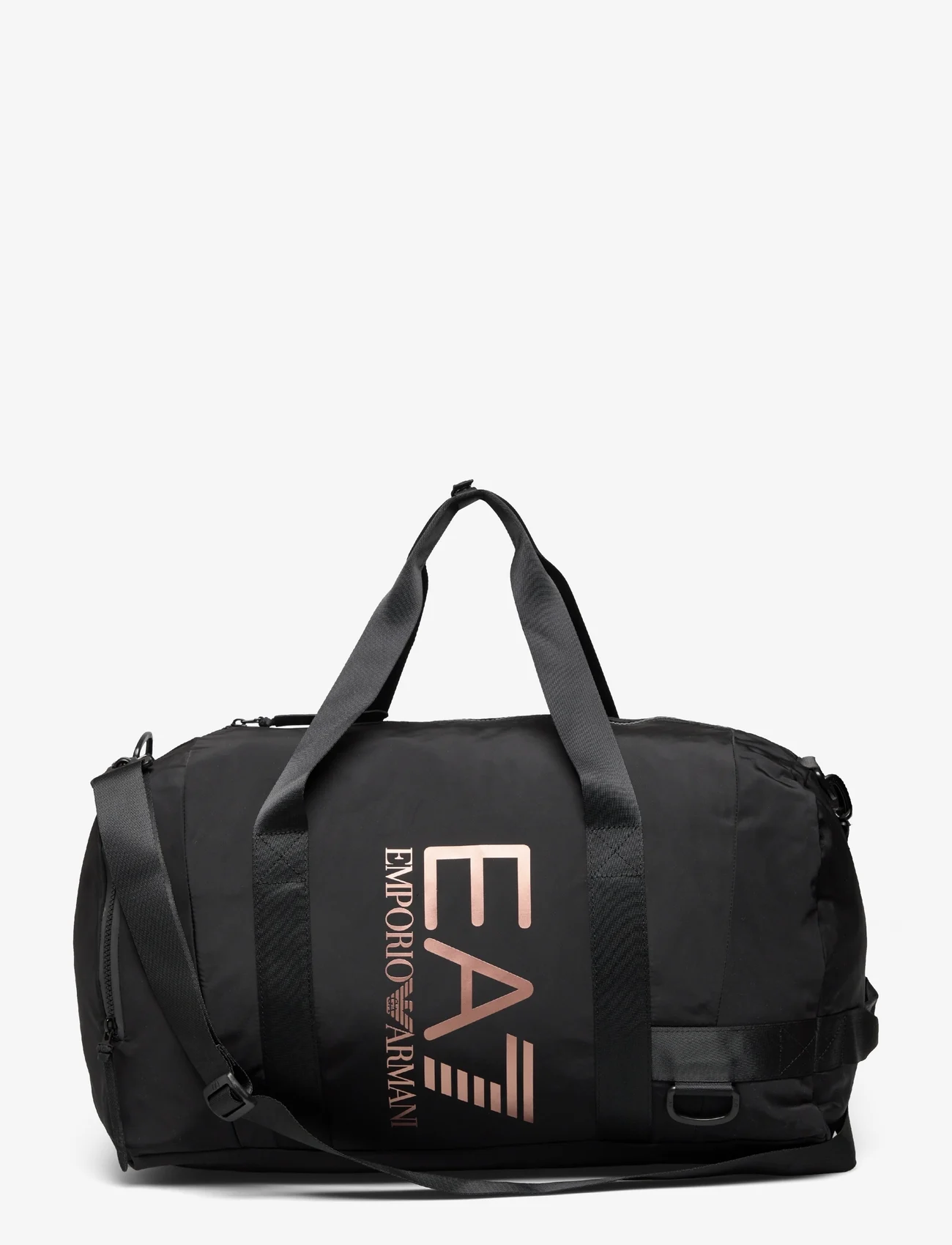 EA7 - UNISEX GYM BAG - træningstasker - 26321-black/rose gold logo - 0