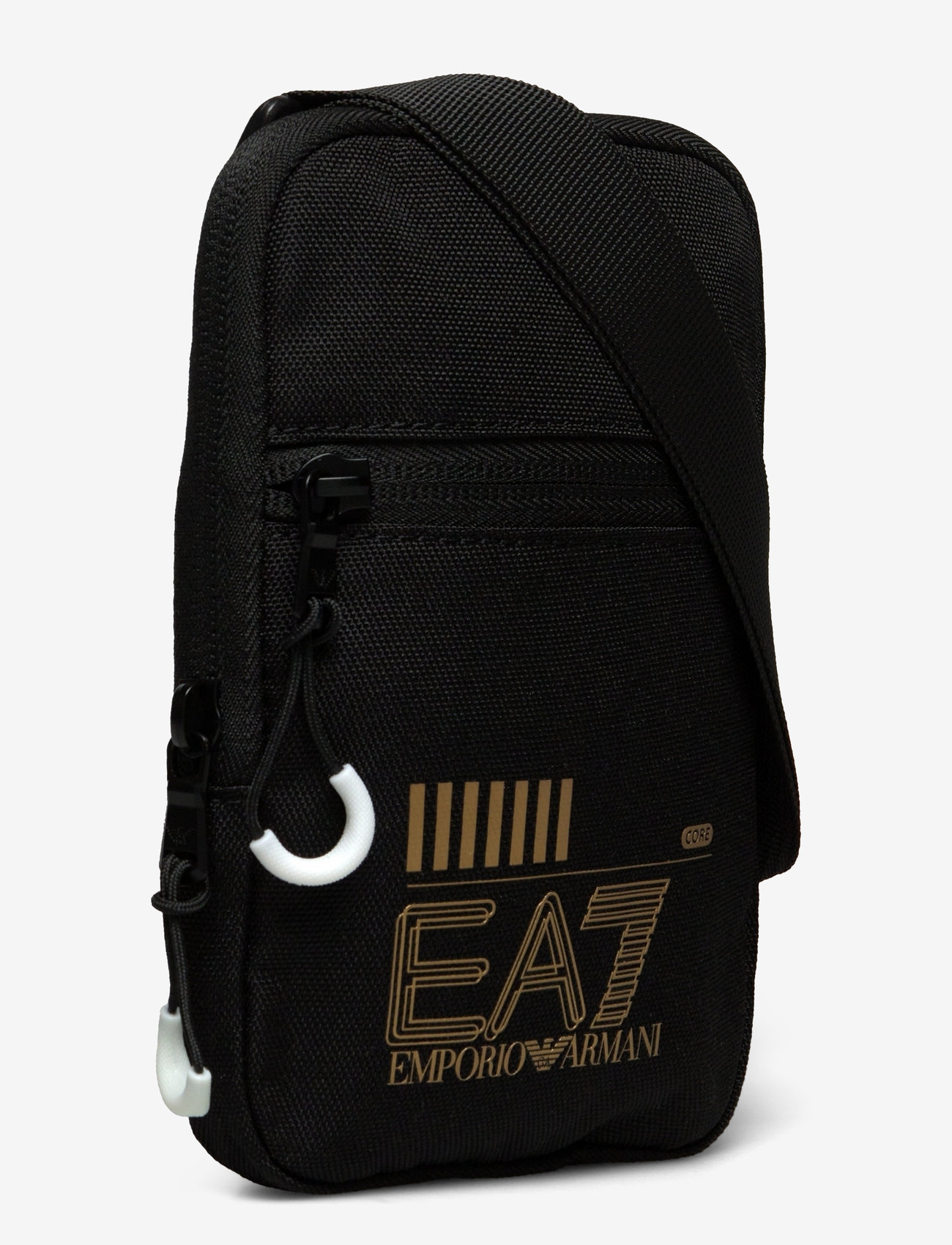 EA7 - SHOULDER BAG - skuldertasker - black/gold logo - 2
