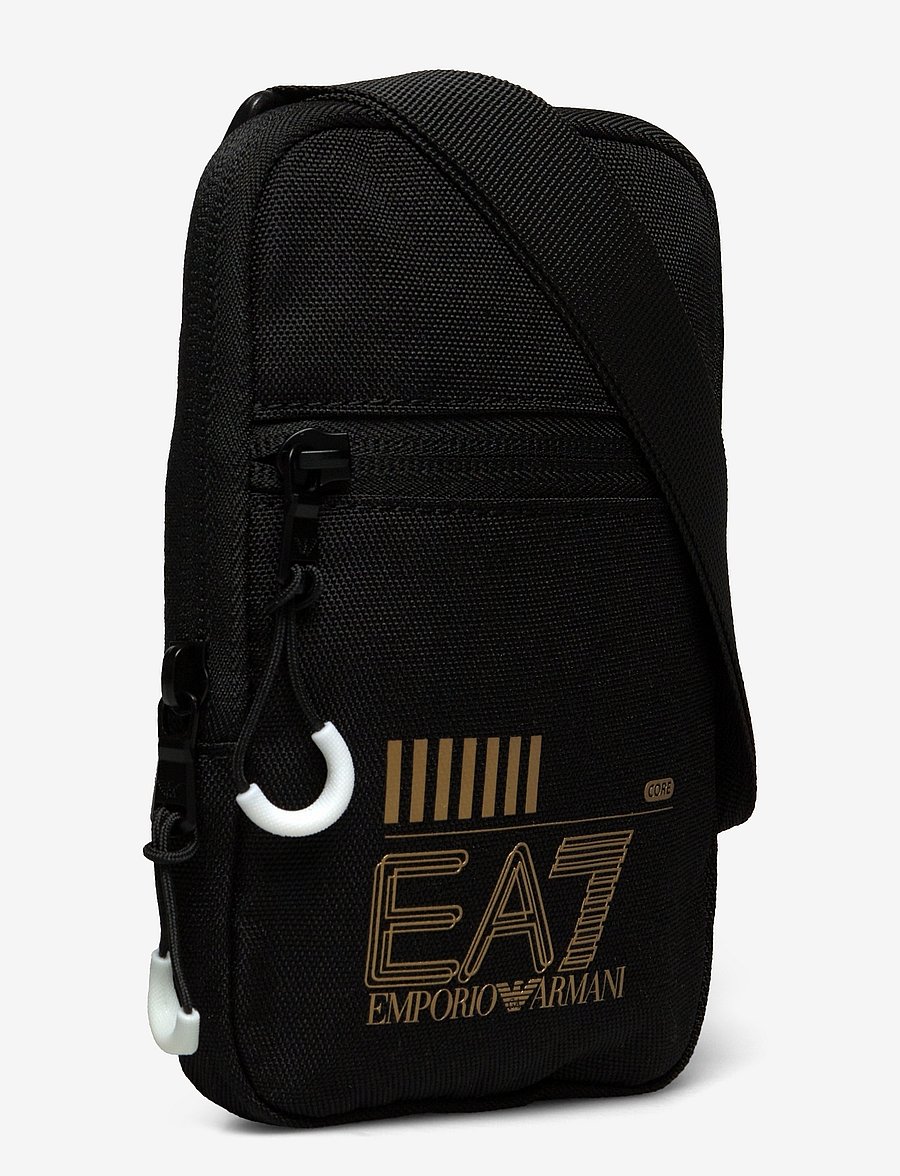 EA7 - SHOULDER BAG - axelremsväskor - black/gold logo - 2