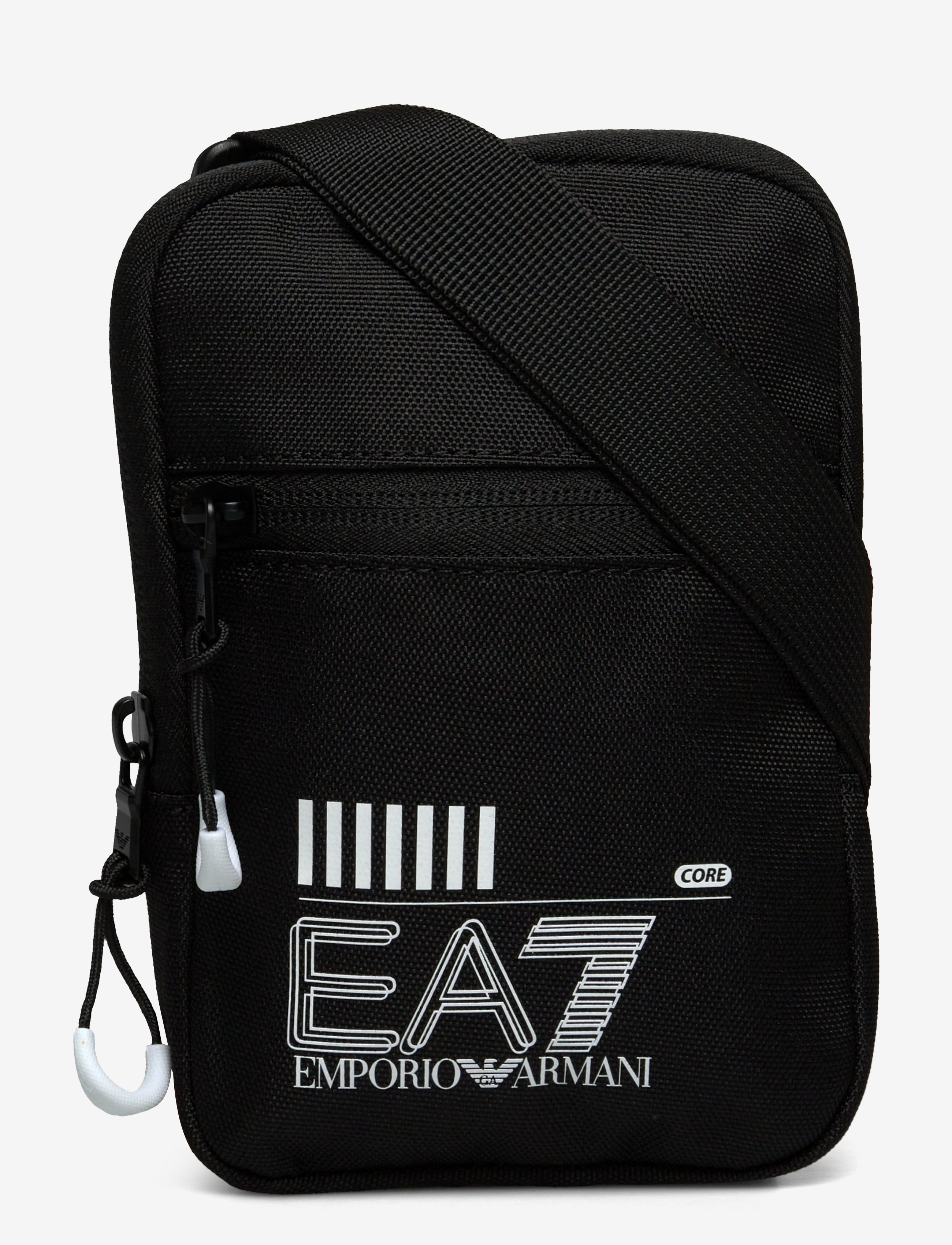 EA7 SHOULDER BAG - Väskor - BLACK/WHITE LOGO / black