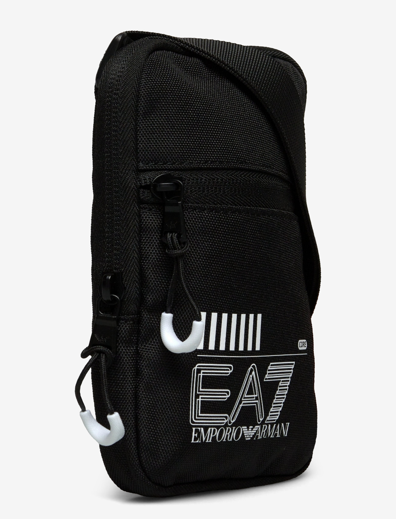 EA7 - SHOULDER BAG - skuldertasker - black/white logo - 2