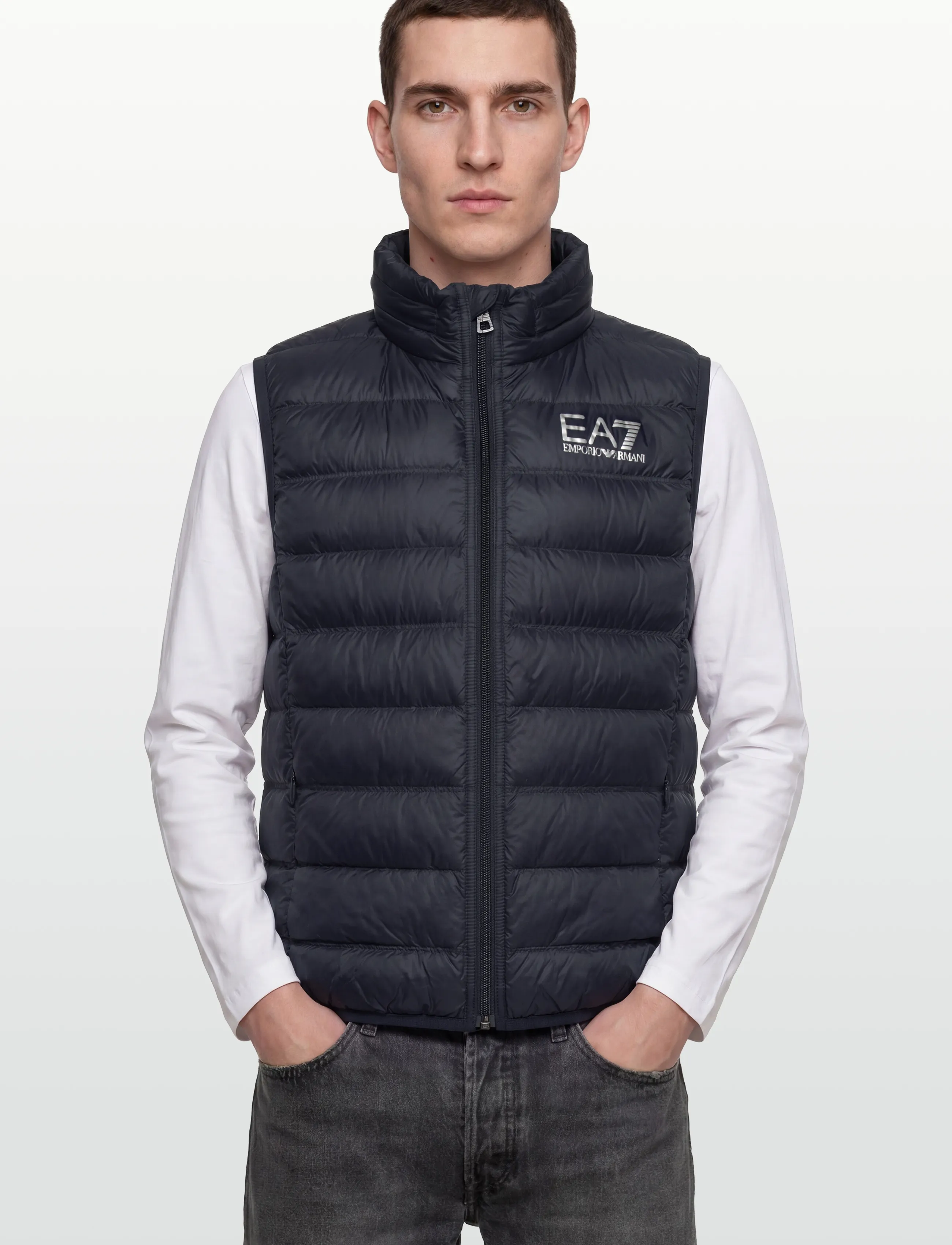 EA7 - DOWN WAISTCOAT - armani blue - 4