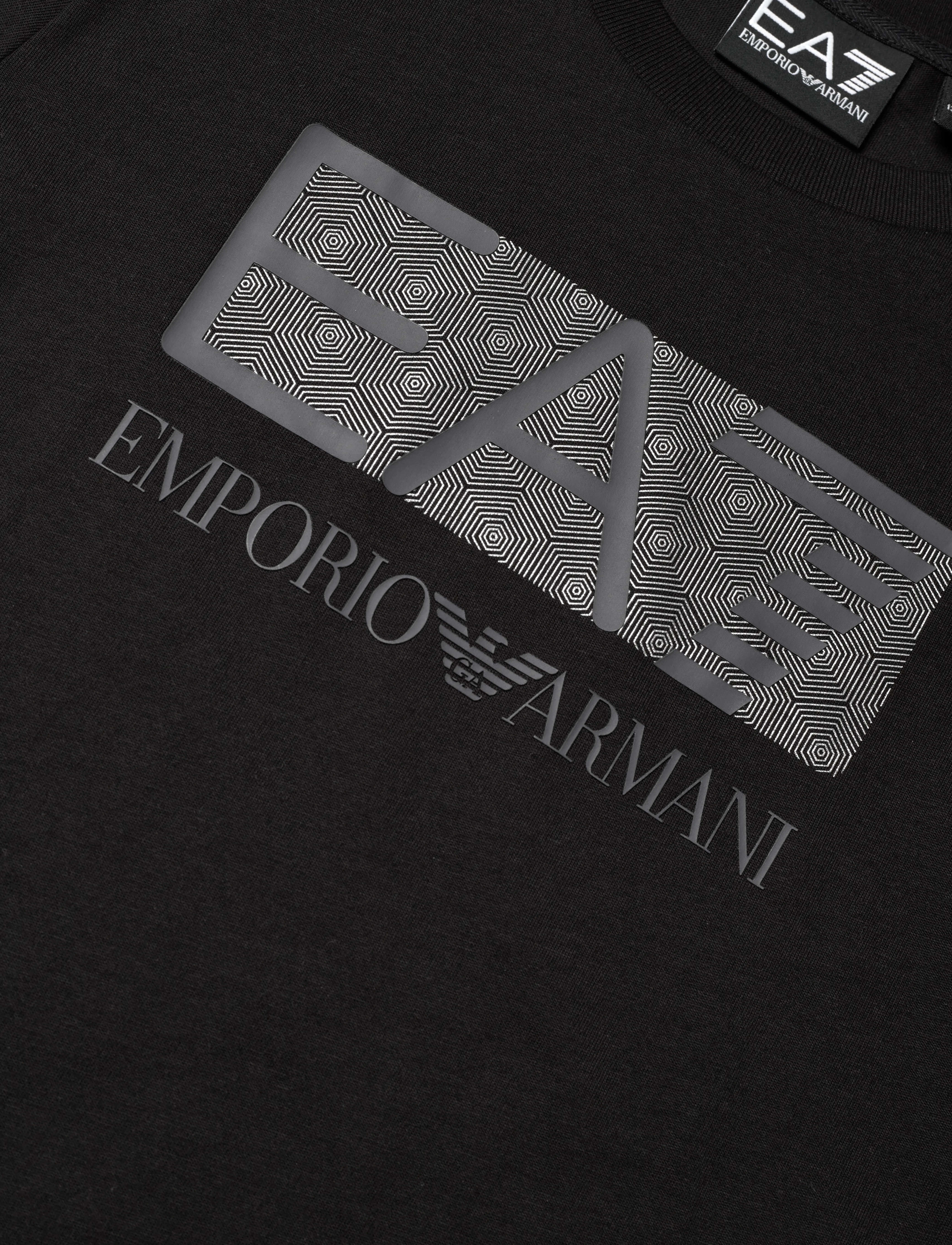 EA7 - T-SHIRT - t-krekli ar īsām piedurknēm - black - 2