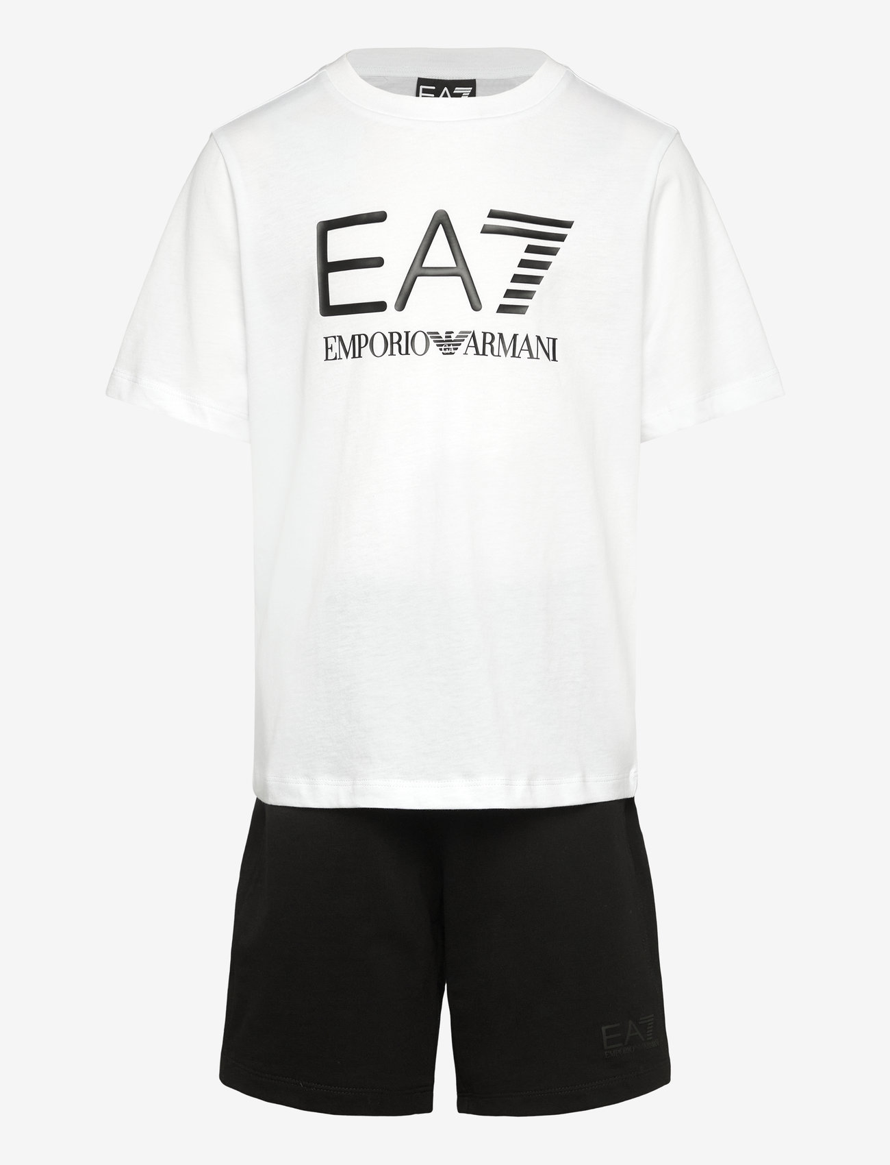 EA7 - TRACKSUIT - lühikeste varrukatega t-särkide komplektid - white/black - 0