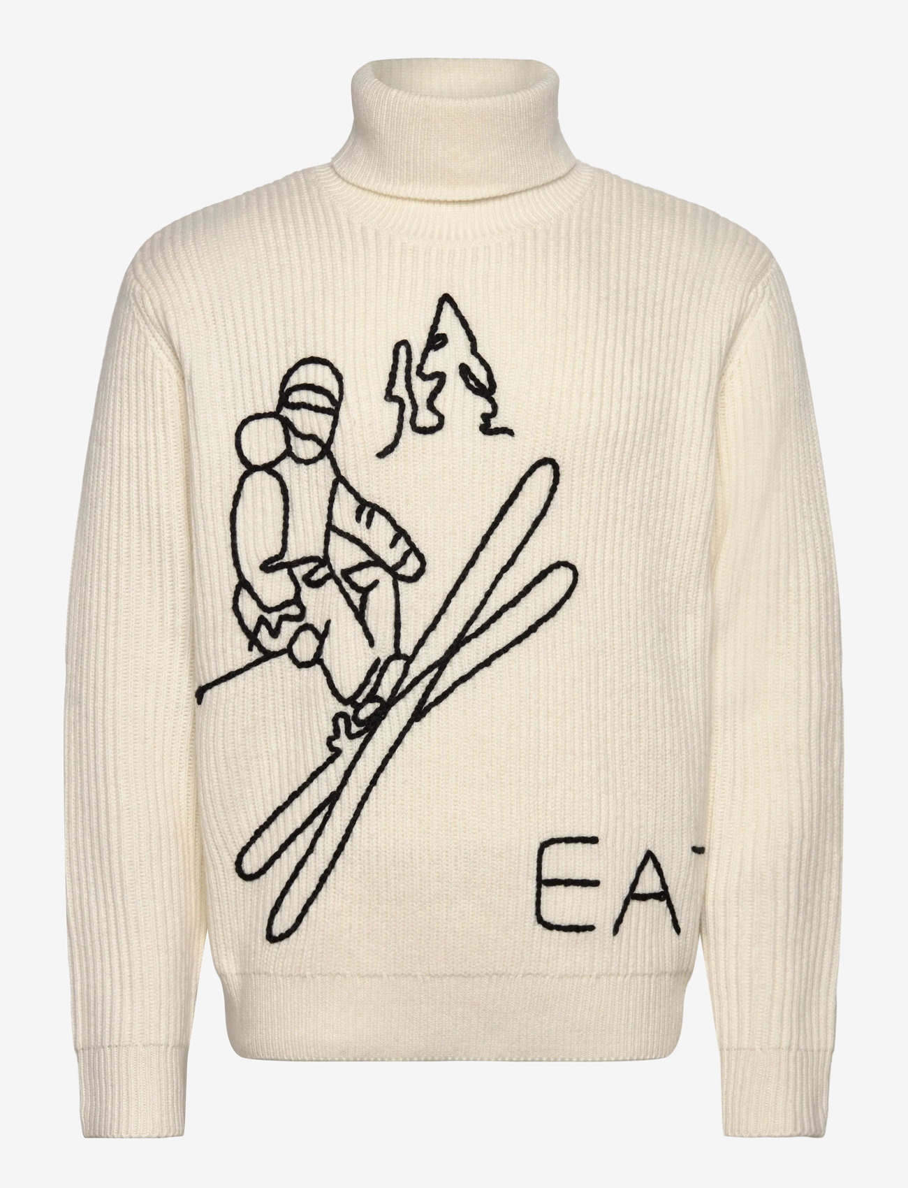 EA7 - PULLOVER - herbstliche kleidung - bianco / black emb - 0