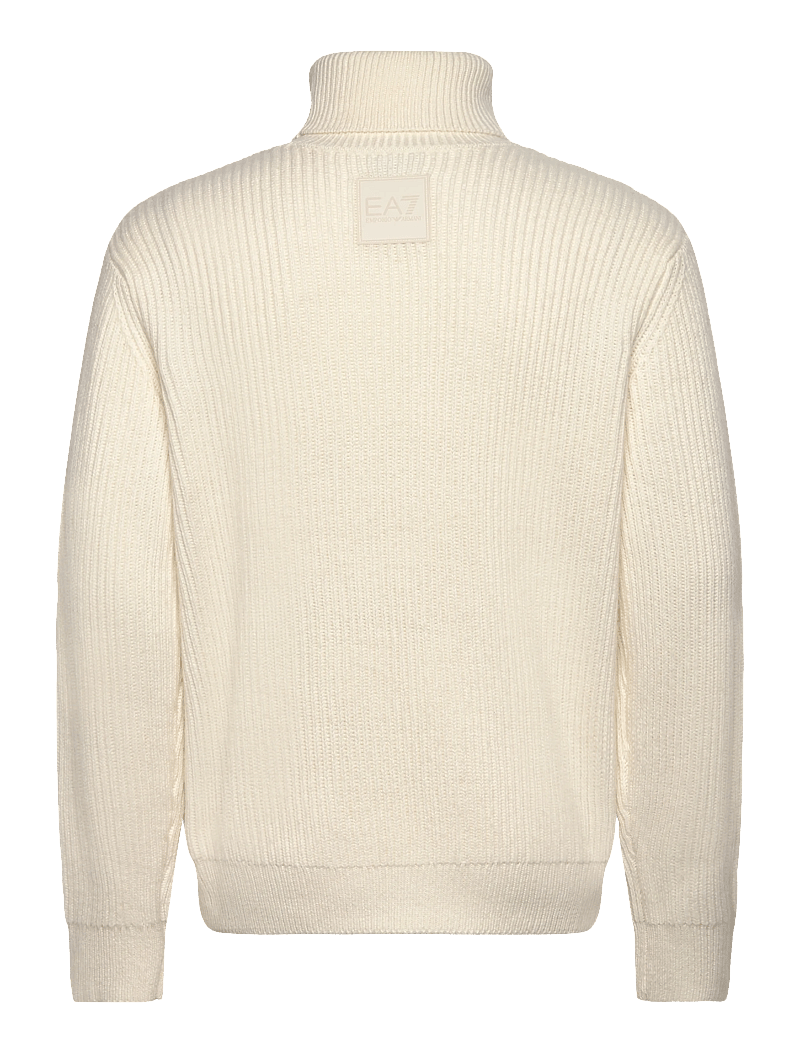 EA7 - PULLOVER - rollkragen - bianco / black emb - 1