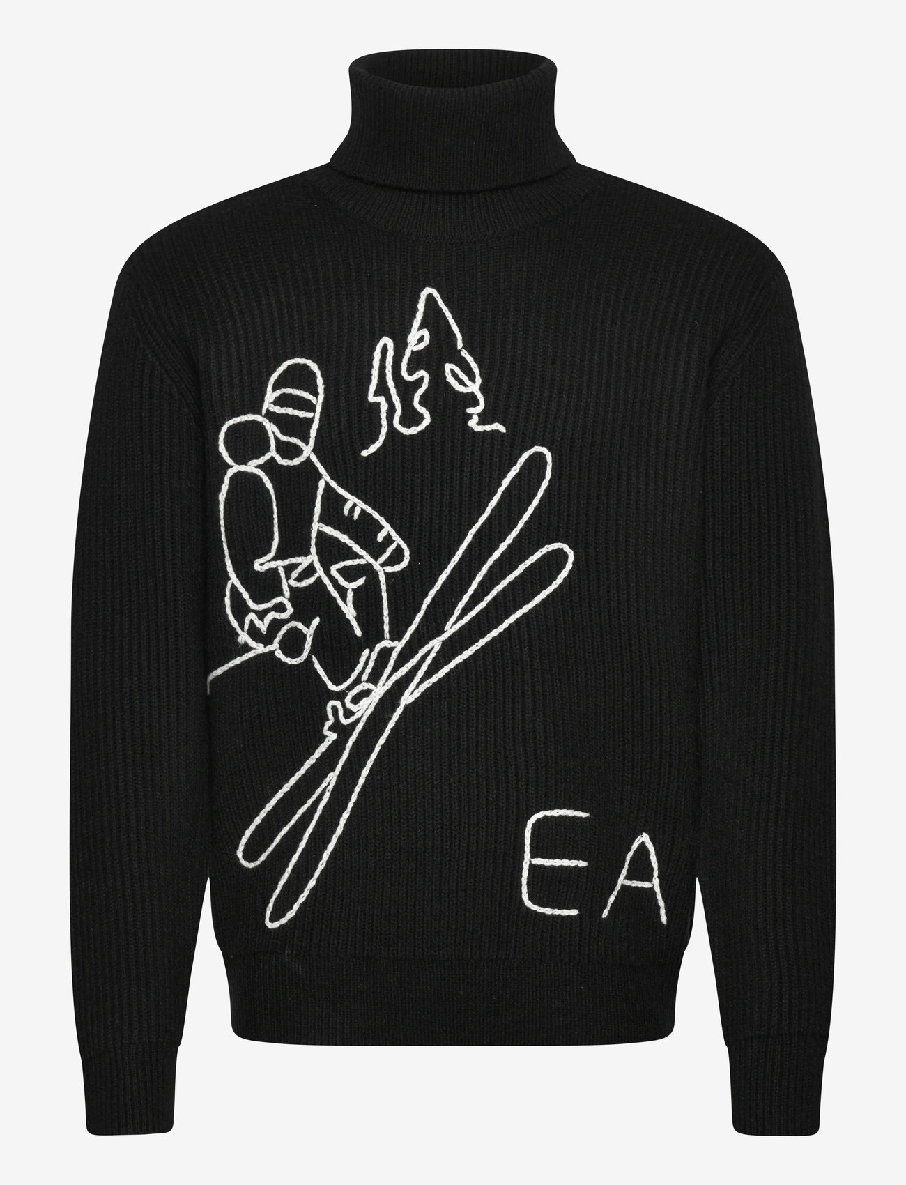 EA7 - PULLOVER - autumn clothing - black / bianco emb - 0