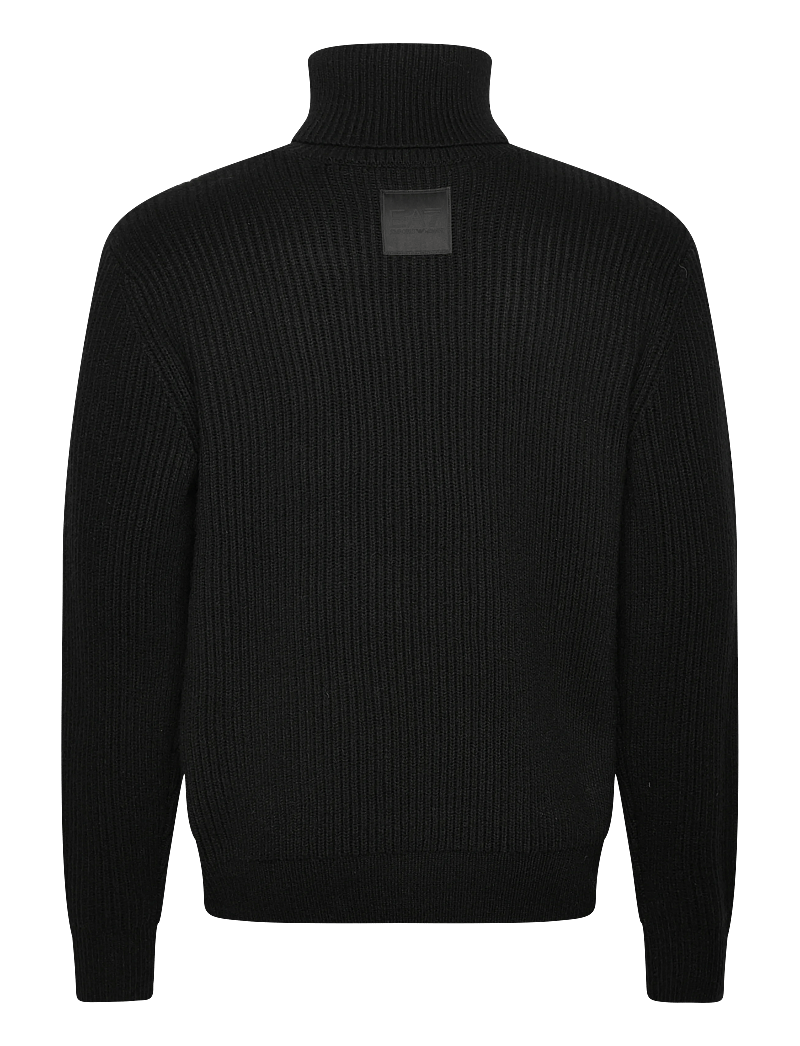 EA7 - PULLOVER - polokrage - black / bianco emb - 1