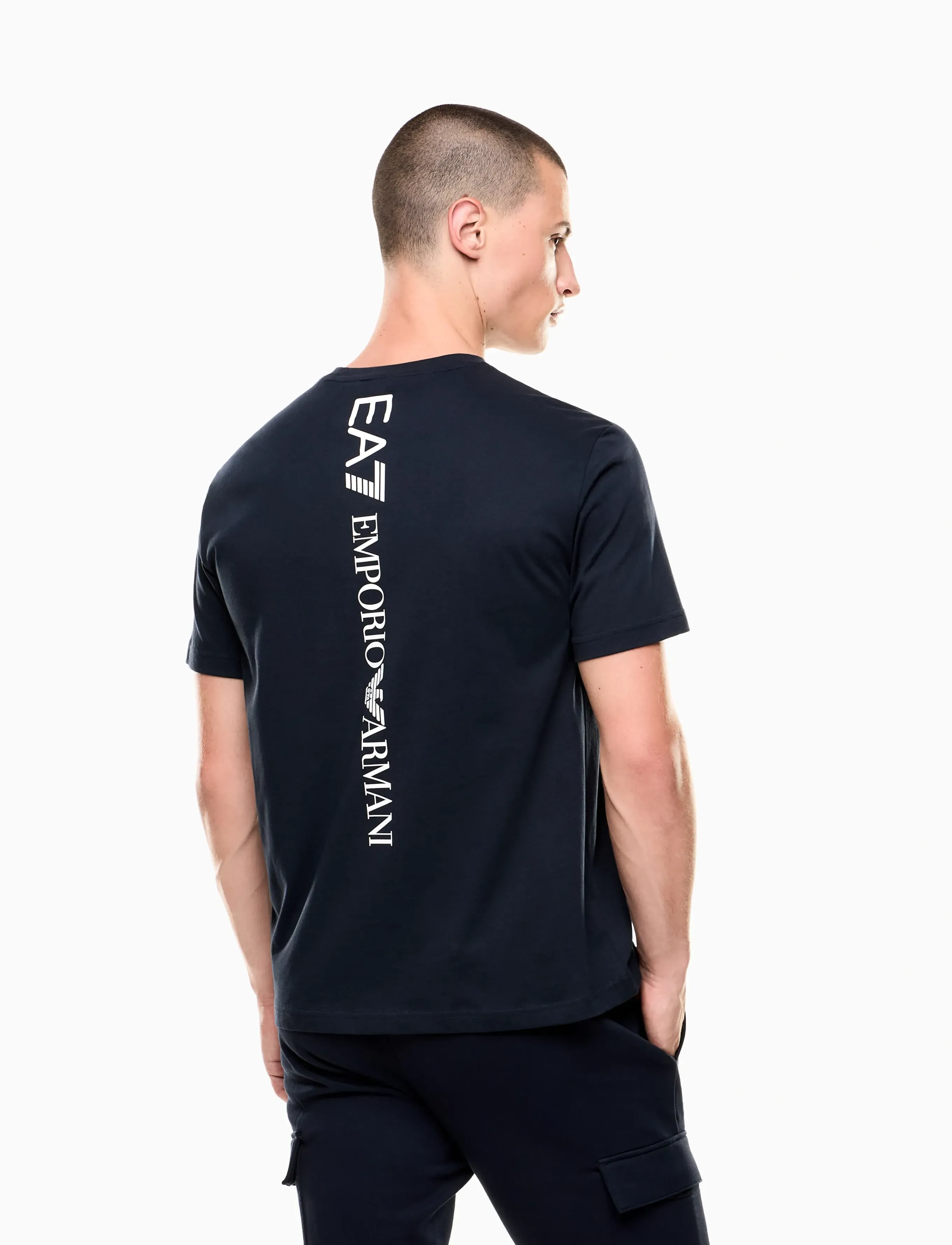 EA7 T-SHIRT - EA7 - ARMANI BLUE/WHITE / navy