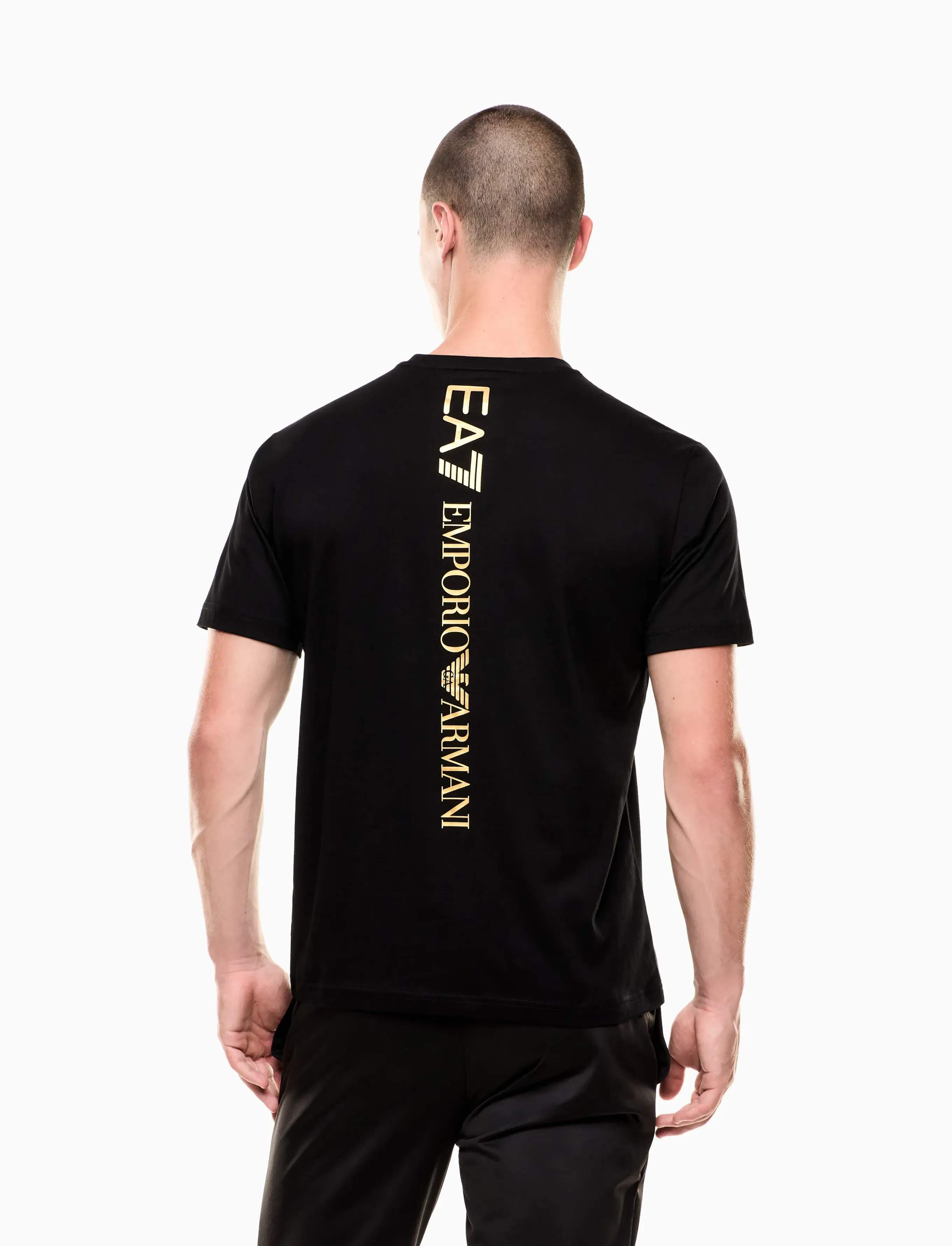 EA7 T-SHIRT - Kleidung - BLACK / GOLD / black