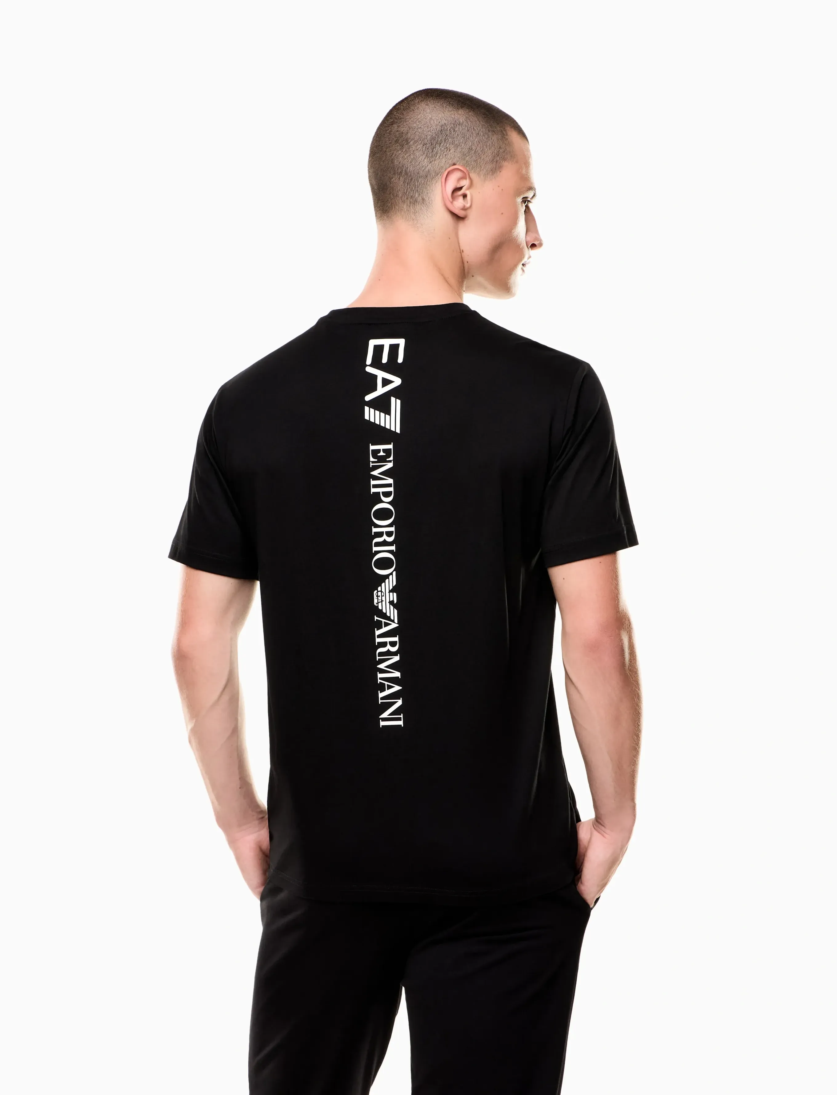 EA7 T-Shirt, S, T-shirts, Schwarz - Short-sleeved, Männerswear