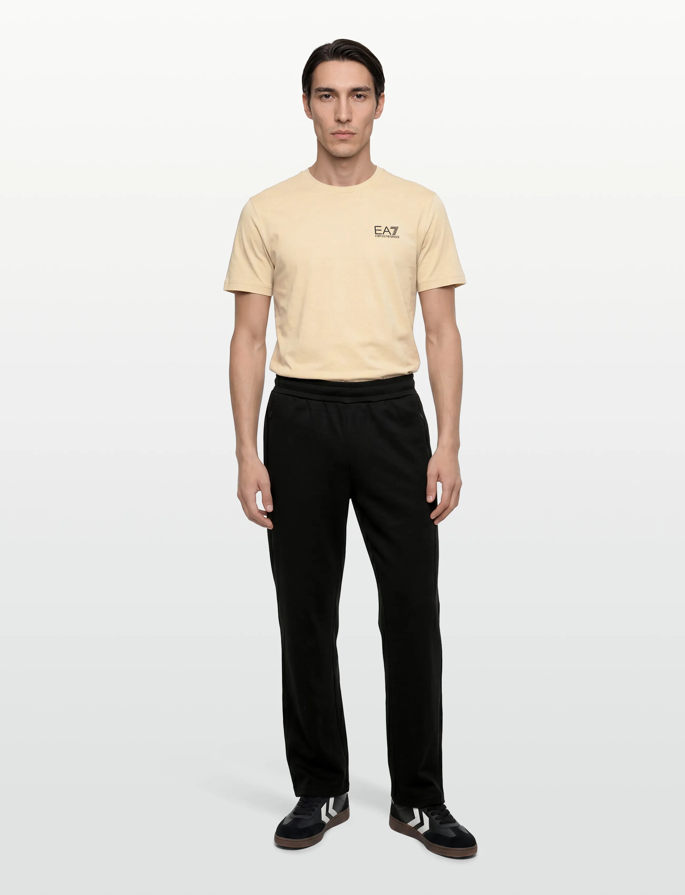 EA7 T-Shirt, M, T-shirts, Beige - Short-sleeved, Männerswear
