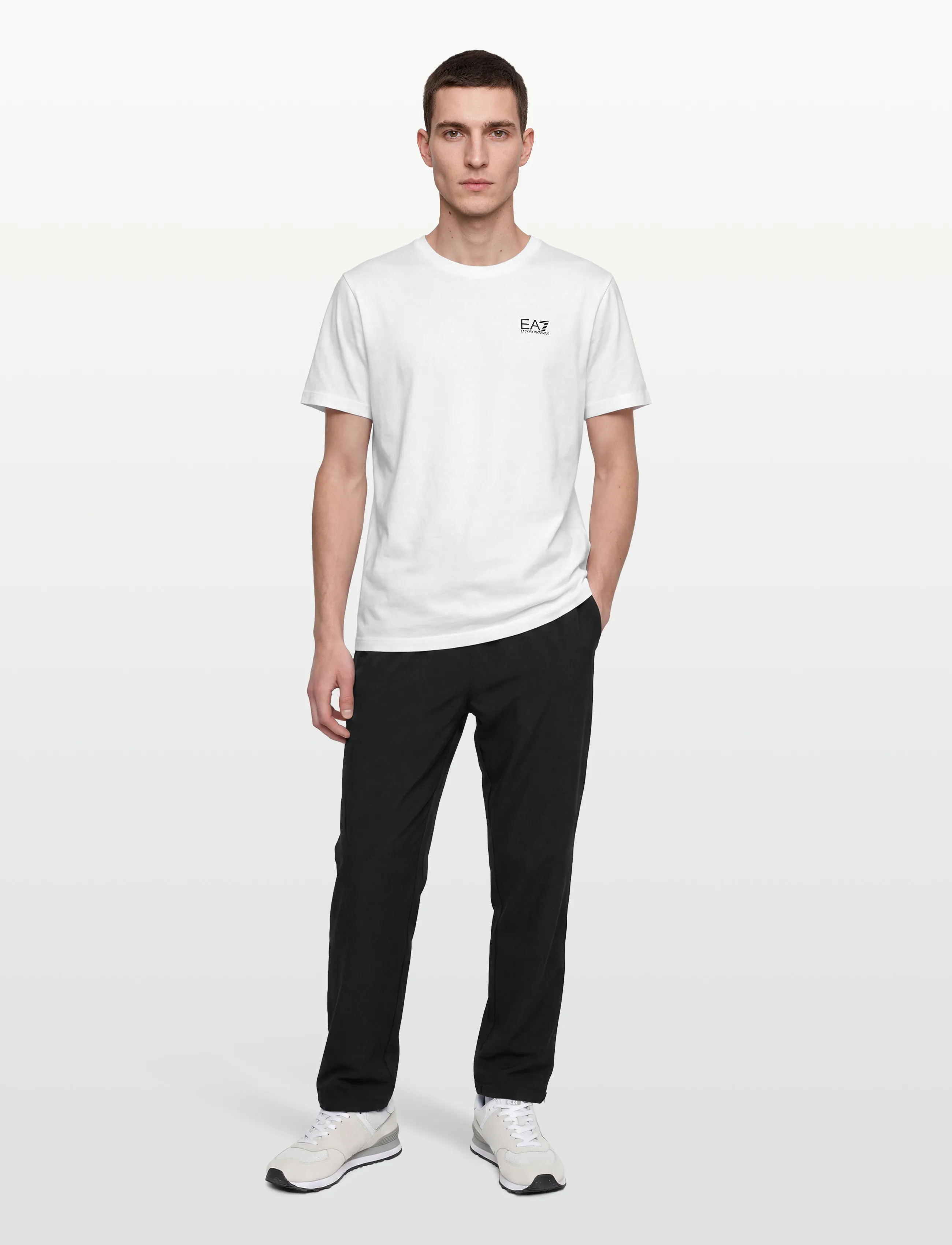 EA7 T-Shirt, S, T-shirts, Weiß - Short-sleeved, Männerswear
