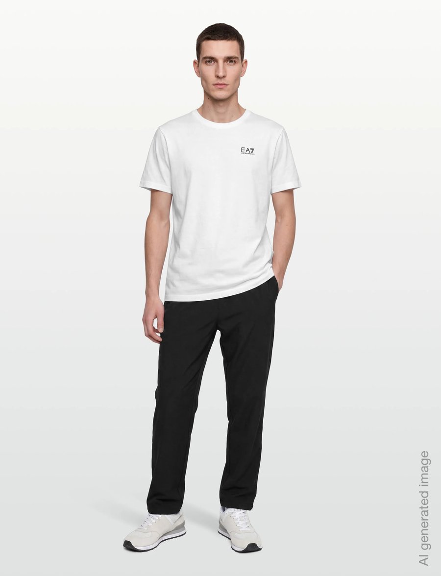 EA7 - T-SHIRT - kurzärmelige t-shirts - white/black - 0