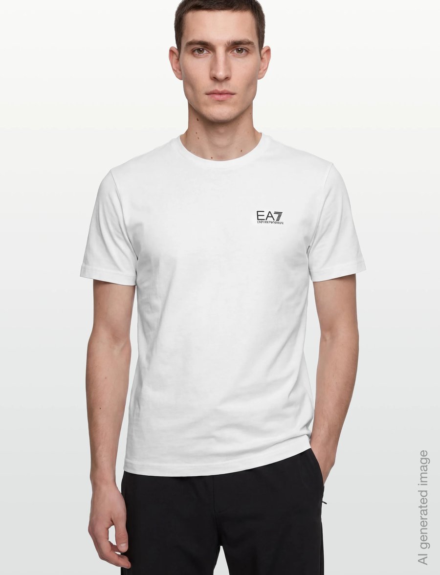 EA7 - T-SHIRT - kurzärmelige t-shirts - white/black - 3