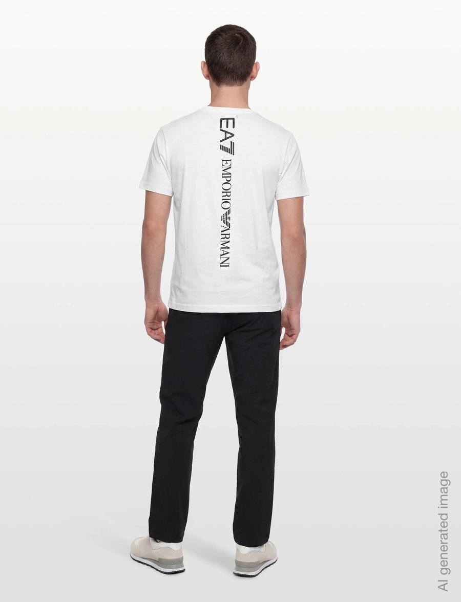 EA7 - T-SHIRT - kurzärmelige t-shirts - white/black - 4