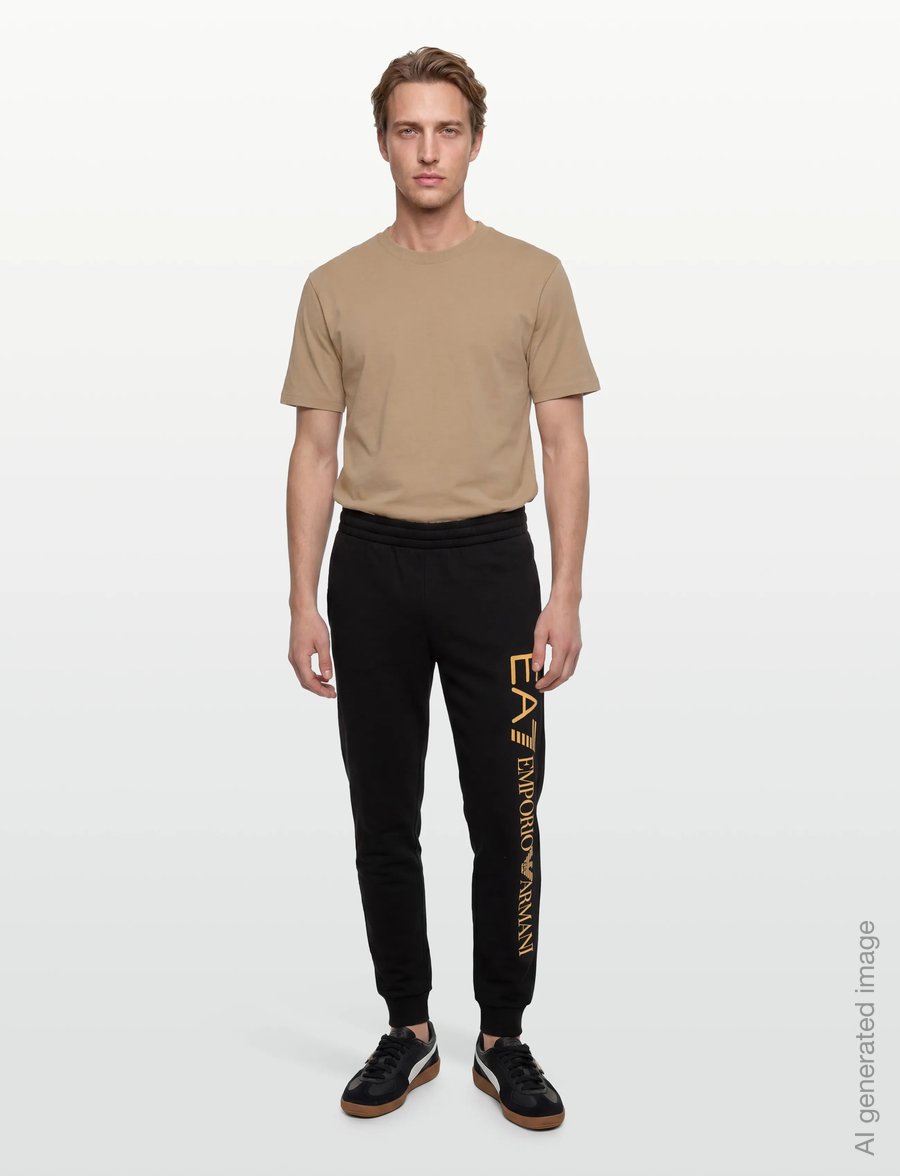 EA7 - TROUSER - jogginghosen - black / gold - 0