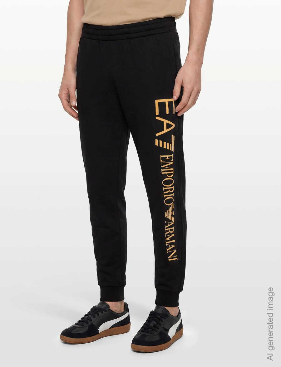 EA7 - TROUSER - jogginghosen - black / gold - 3