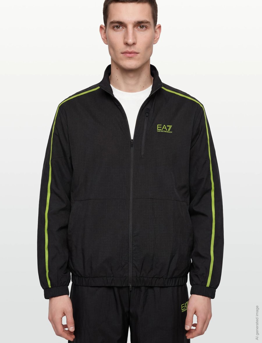 EA7 - TRACKSUIT - black/macaw green - 5