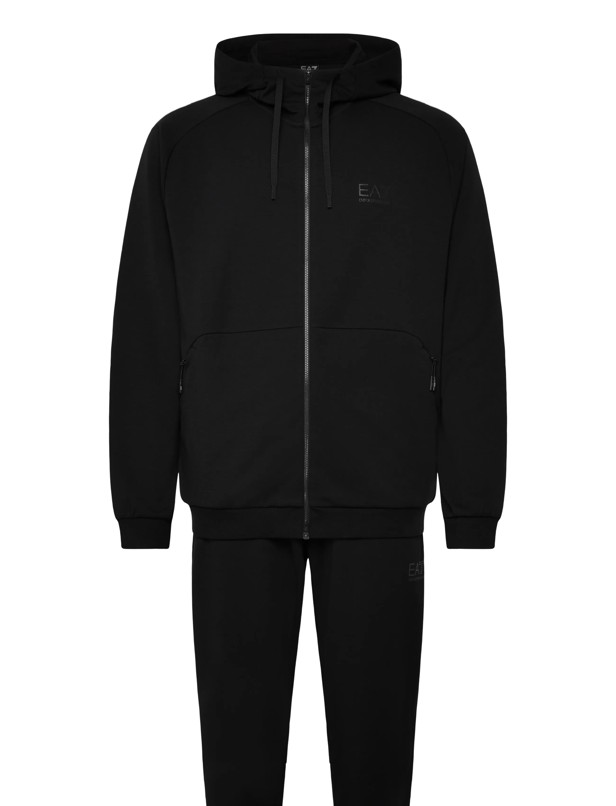 EA7 TRACKSUIT - Träningsoveraller - BLACK / black