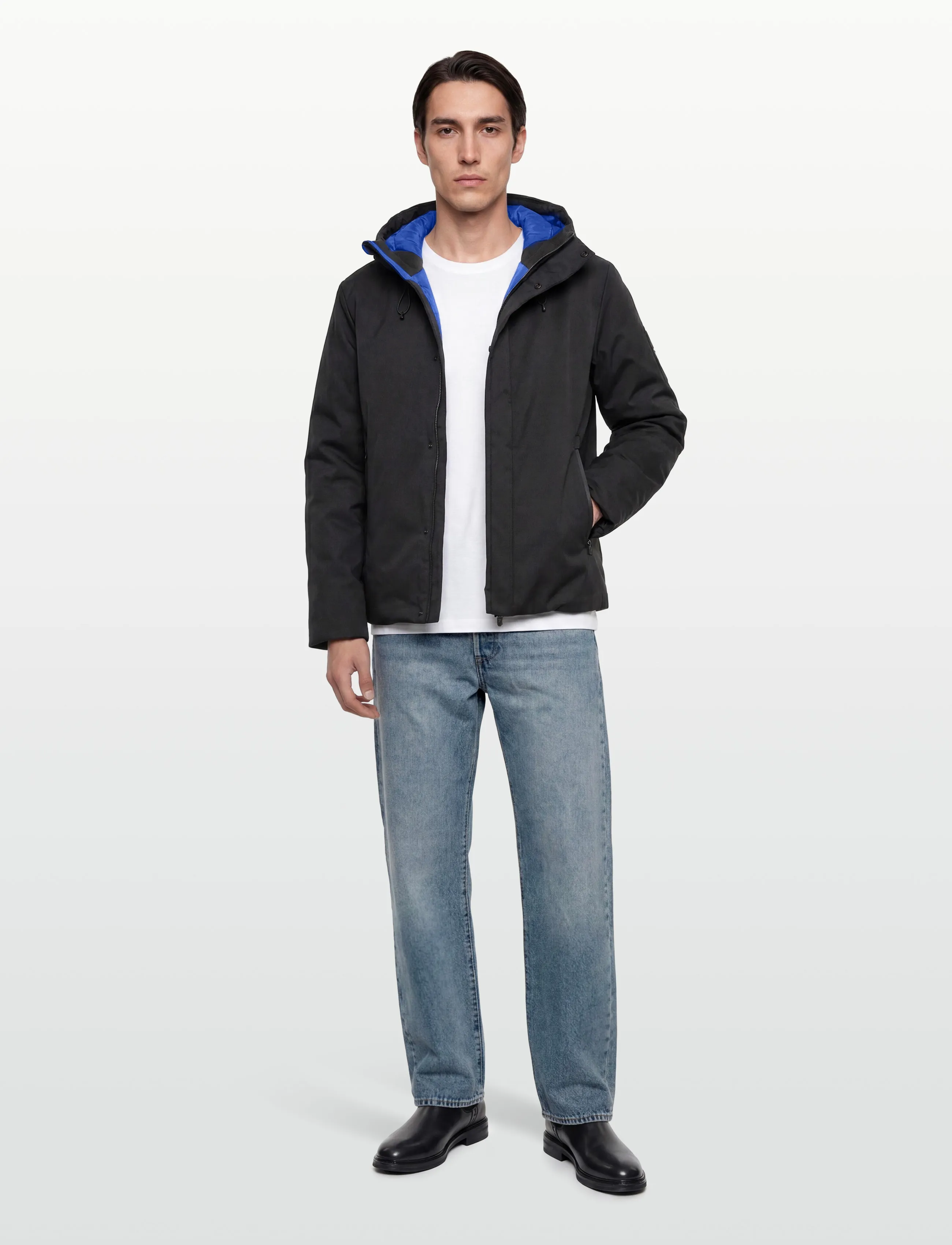 EA7 Caban Coat, L, Jackets, Schwarz - Padded Männerswear