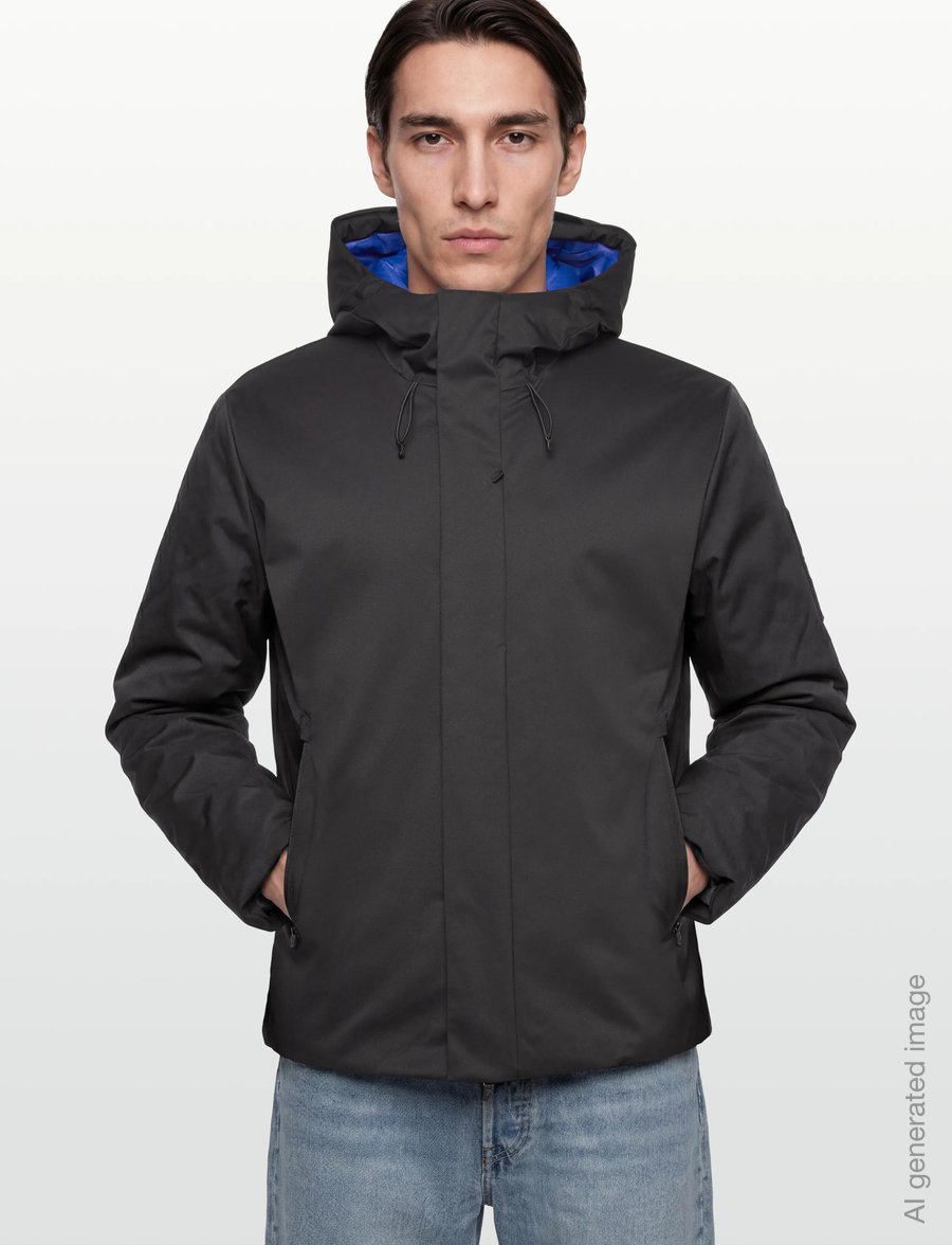 EA7 - CABAN COAT - sulejoped - black - 3
