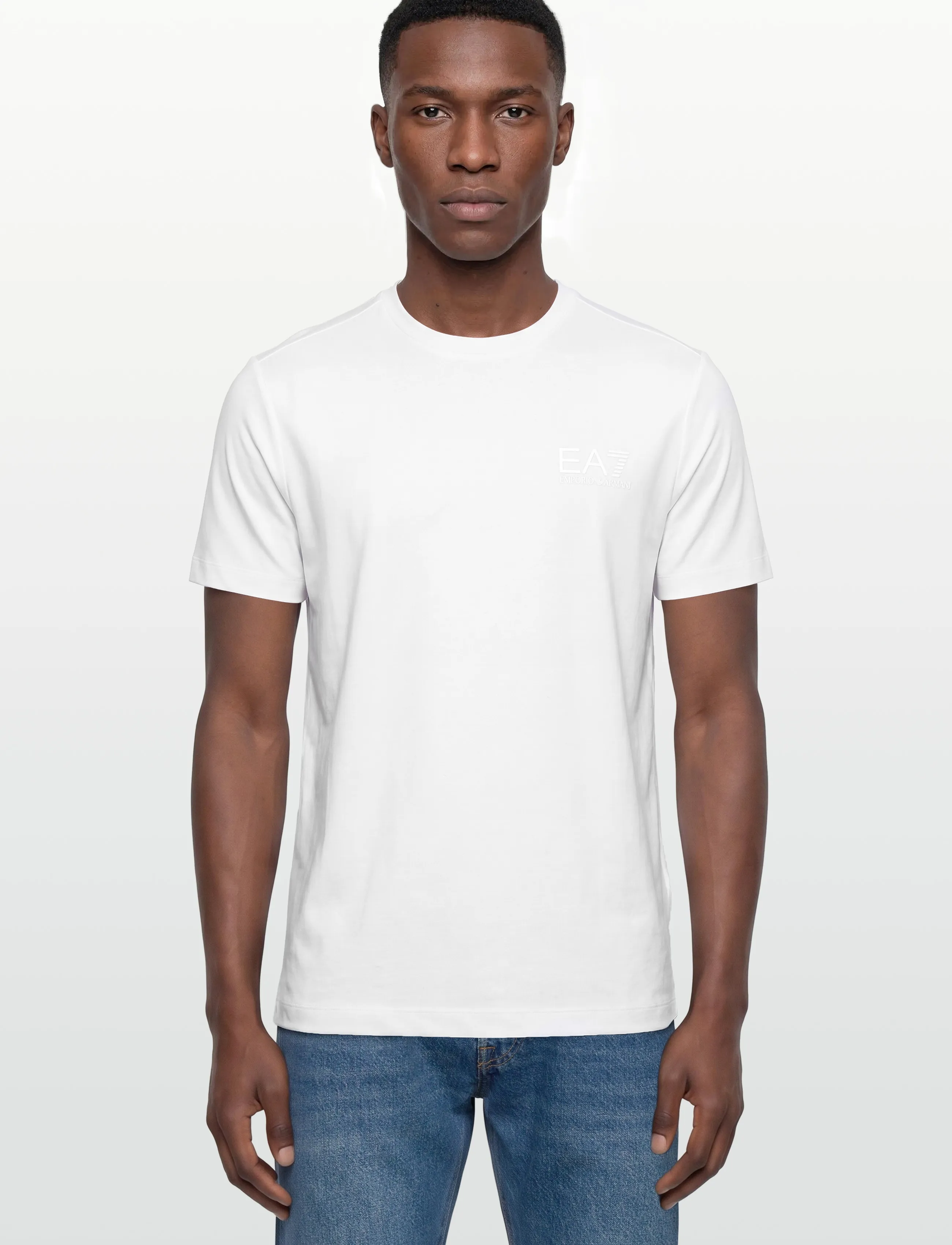 EA7 - T-SHIRT - short-sleeved t-shirts - white - 3