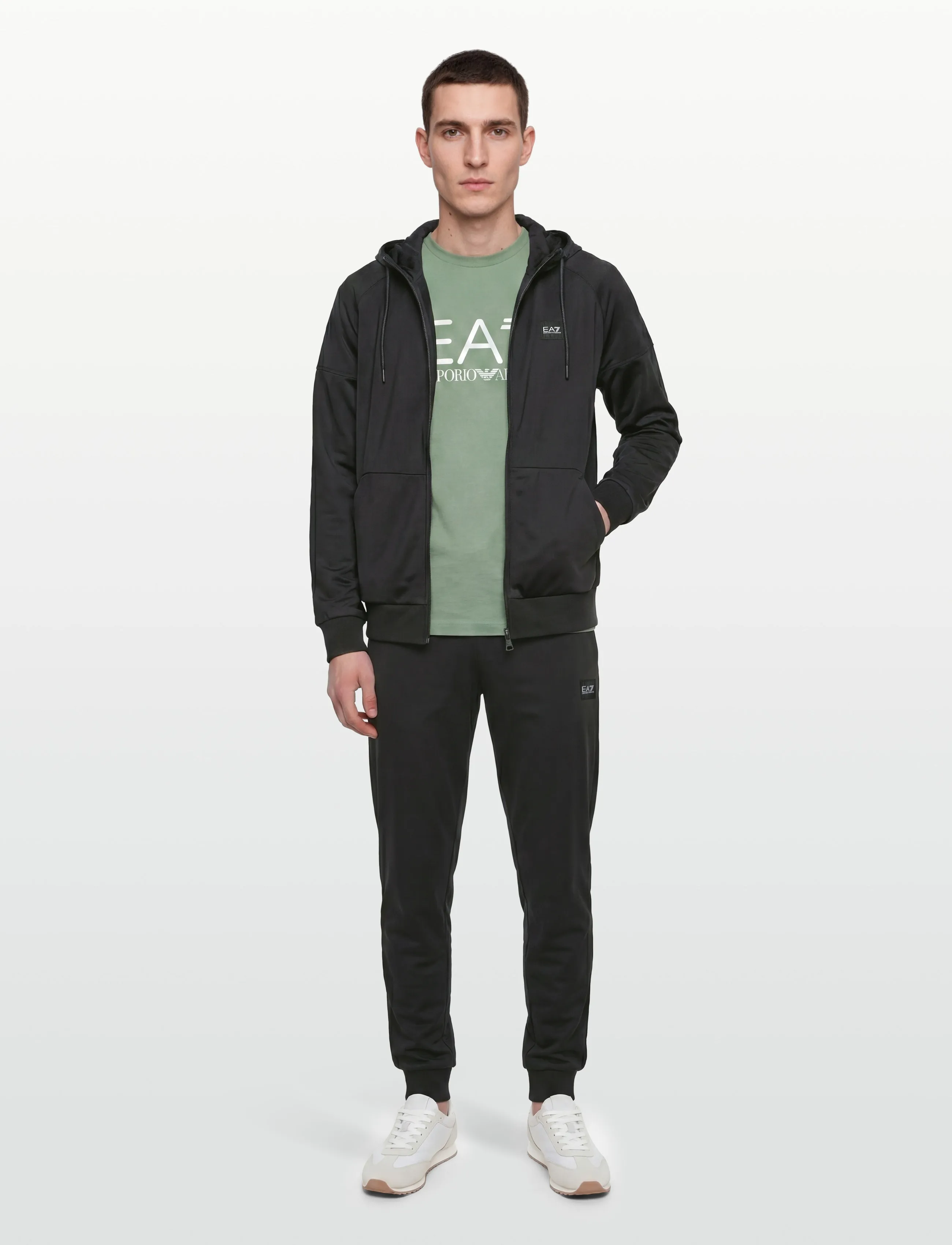 EA7 - TRACKSUIT - track jacketstrainingsanzug - black - 0