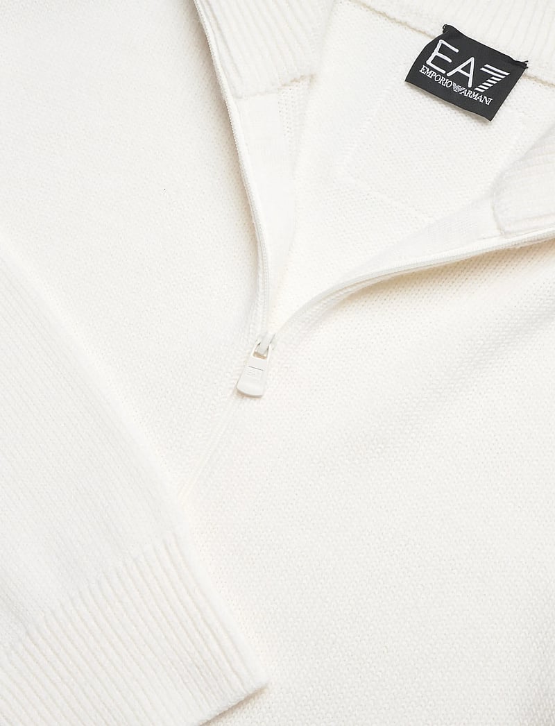 EA7 - CARDIGAN - pullover mit halbem reißverschluss - white - 2