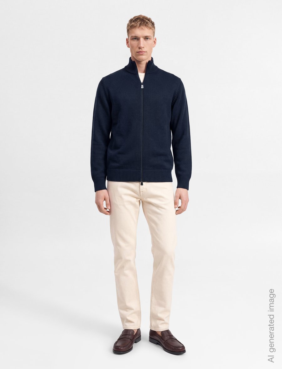 EA7 - CARDIGAN - fullzip strik - armani blue - 0