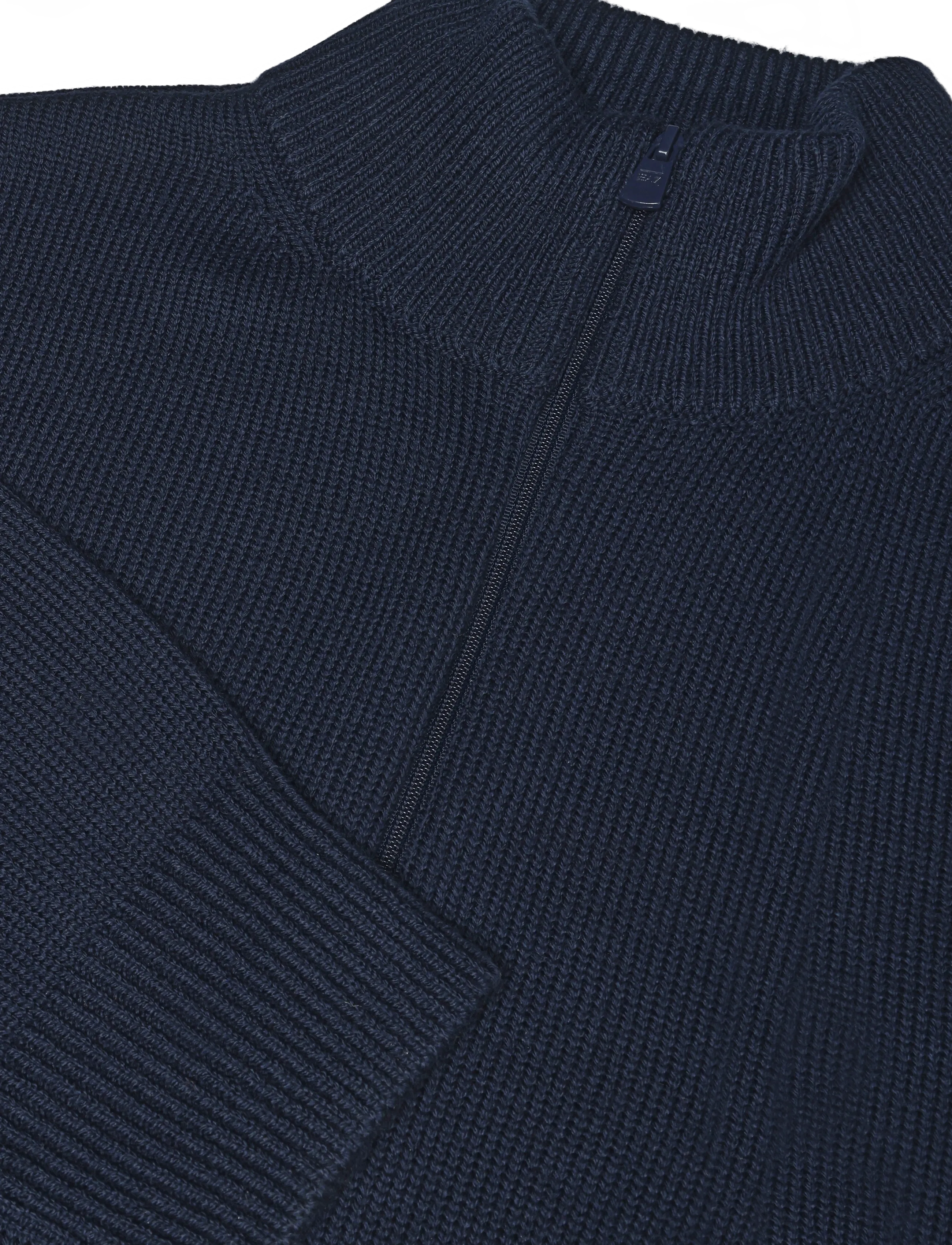 EA7 - CARDIGAN - pullover mit durchgehendem reißverschluss - armani blue - 2