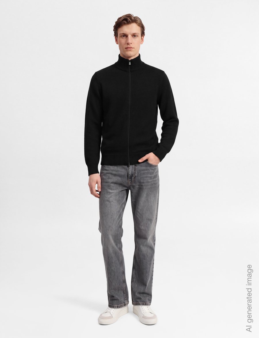 EA7 - CARDIGAN - lukuga džemprid - black - 0