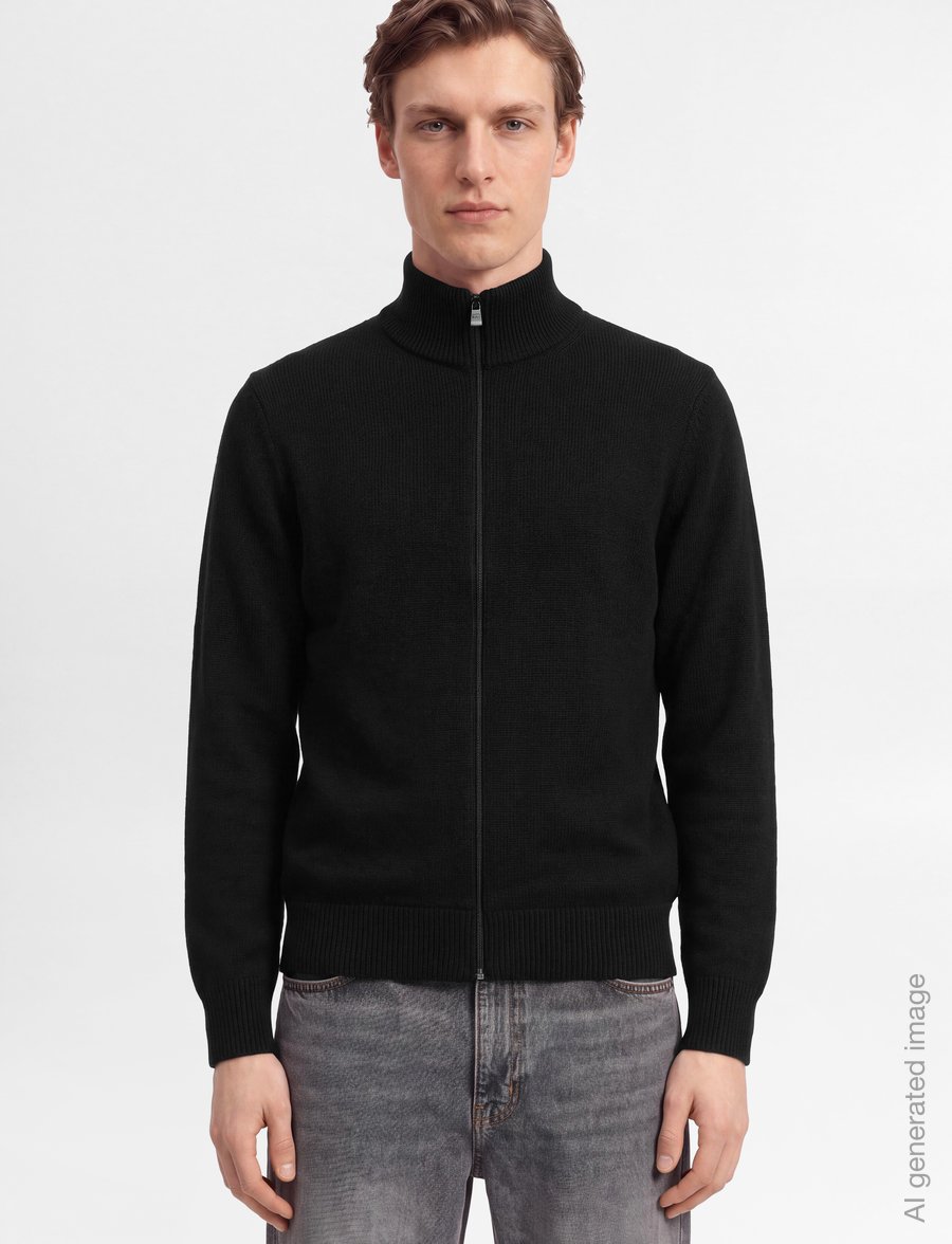 EA7 - CARDIGAN - lukuga džemprid - black - 3