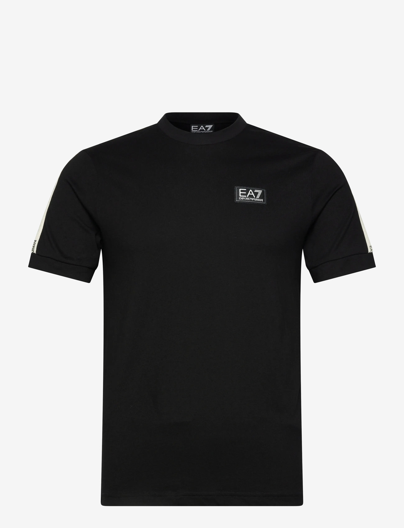 EA7 - T-SHIRT - efterårstøj - black/vanilla ice - 0
