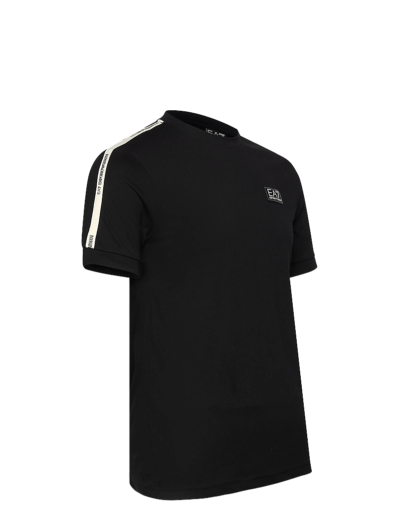 EA7 - T-SHIRT - short-sleeved t-shirts - black/vanilla ice - 2