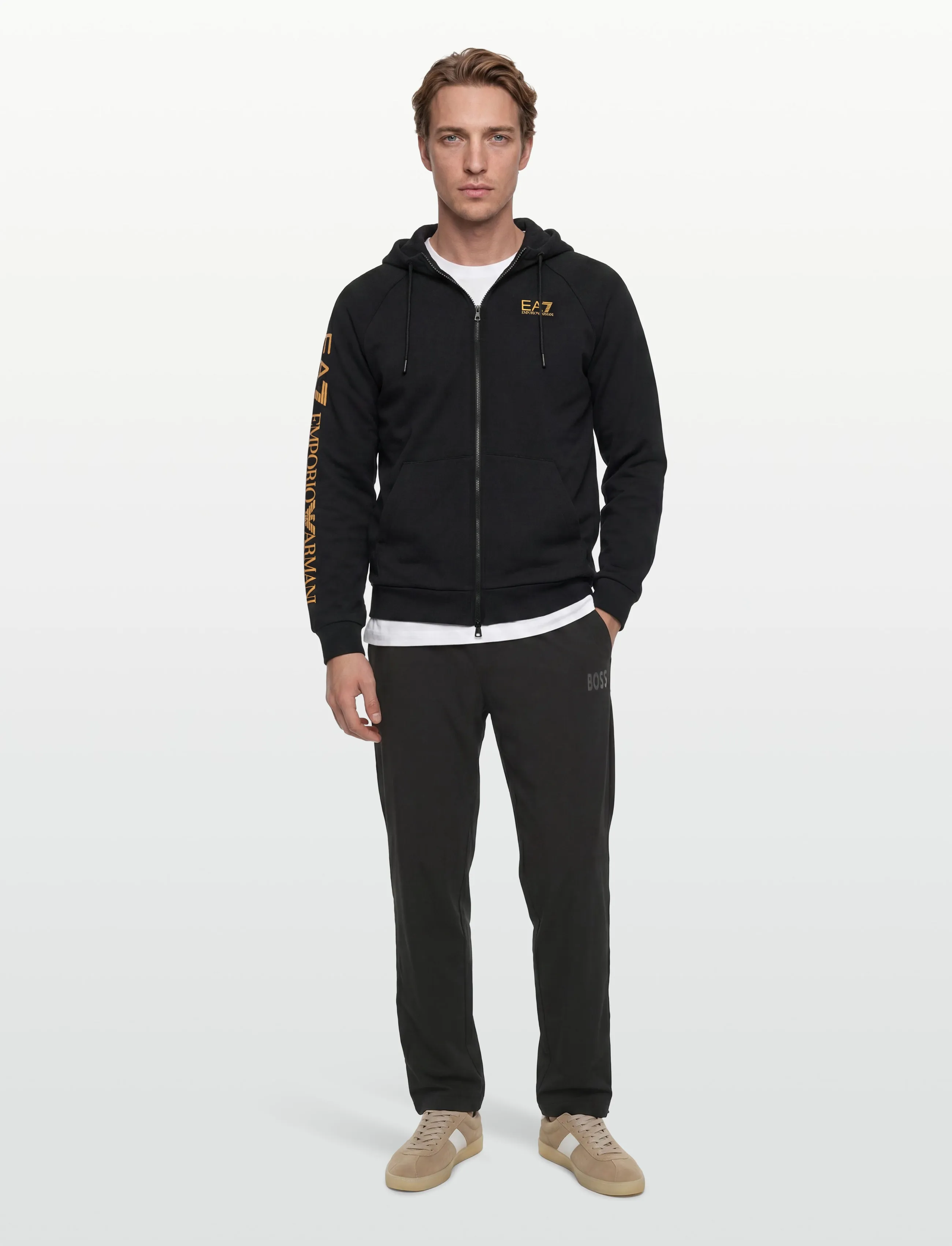 EA7 Sweatshirt, L, Sweatshirts & Hoodies, Schwarz - Männerswear