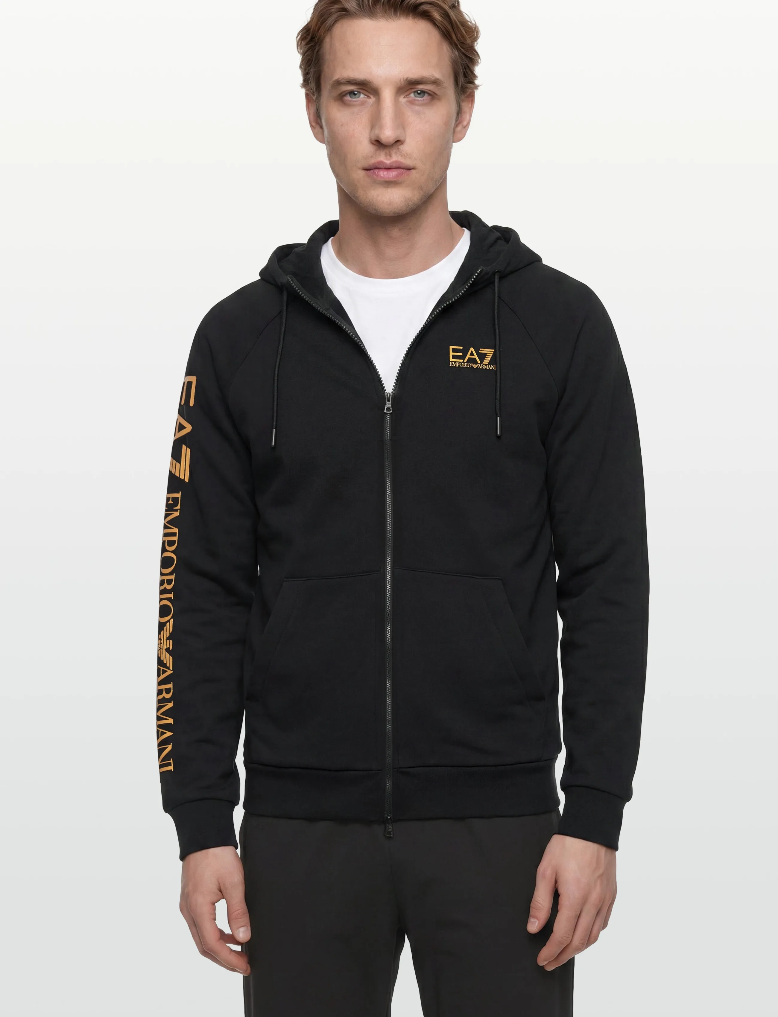 EA7 - SWEATSHIRT - kapuzenpullover - black/gold - 3