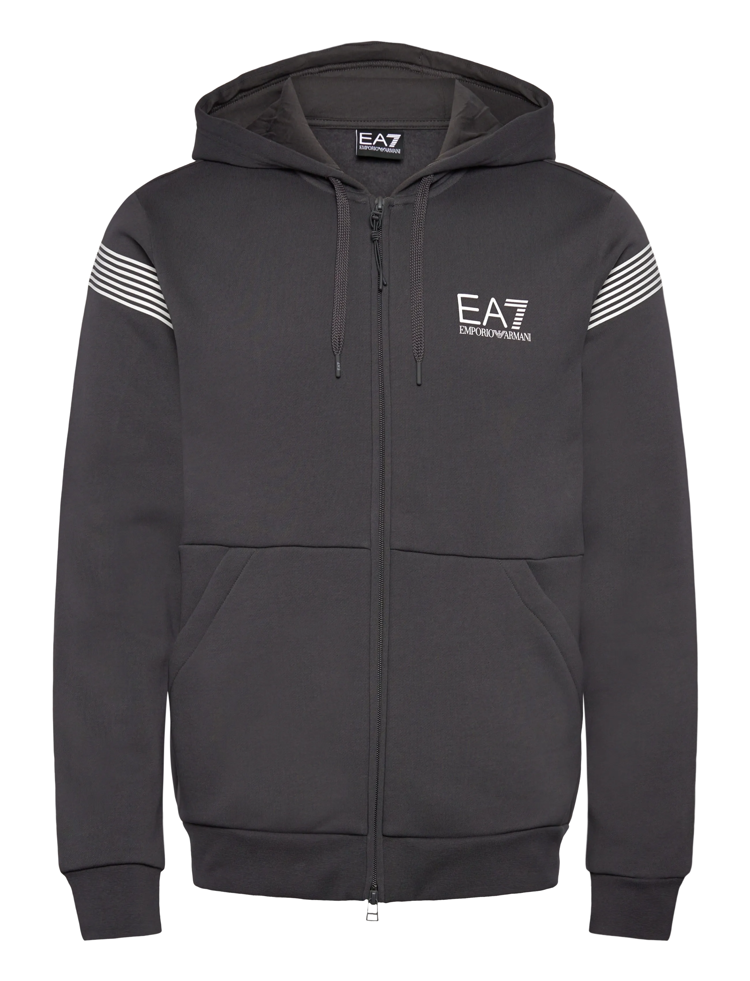EA7 SWEATSHIRT - Kapuzenpullover - ASPHALT / grey