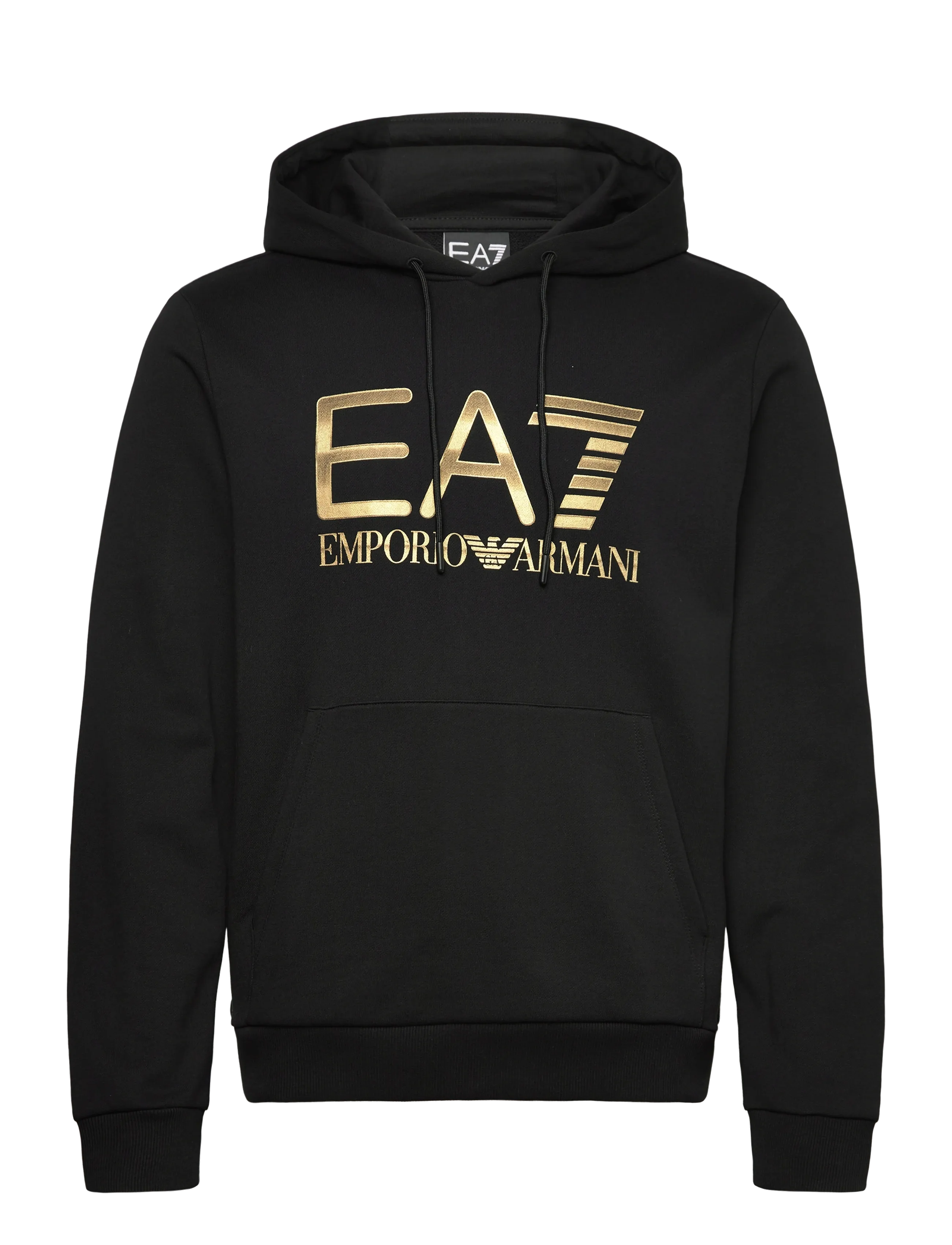EA7 SWEATSHIRT - Kapuzenpullover - BLACK / black